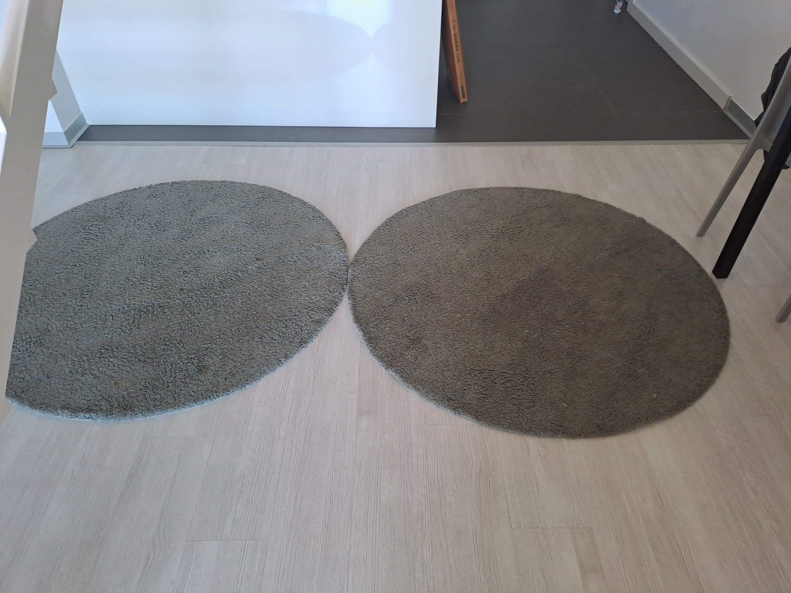 STOENSE rug, low pile, medium grey, 130 cm
