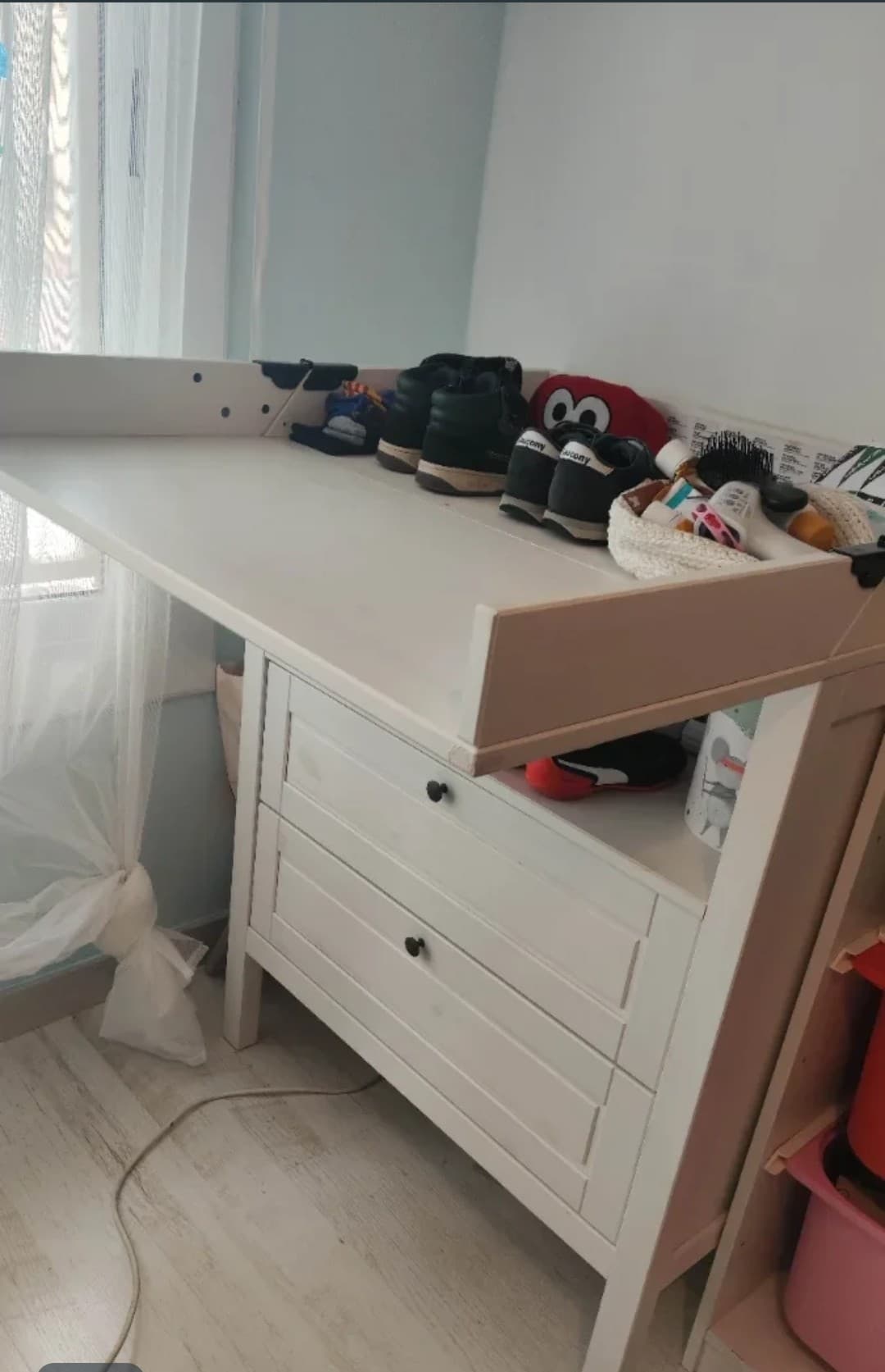 SUNDVIK canviador/calaixera, blanc