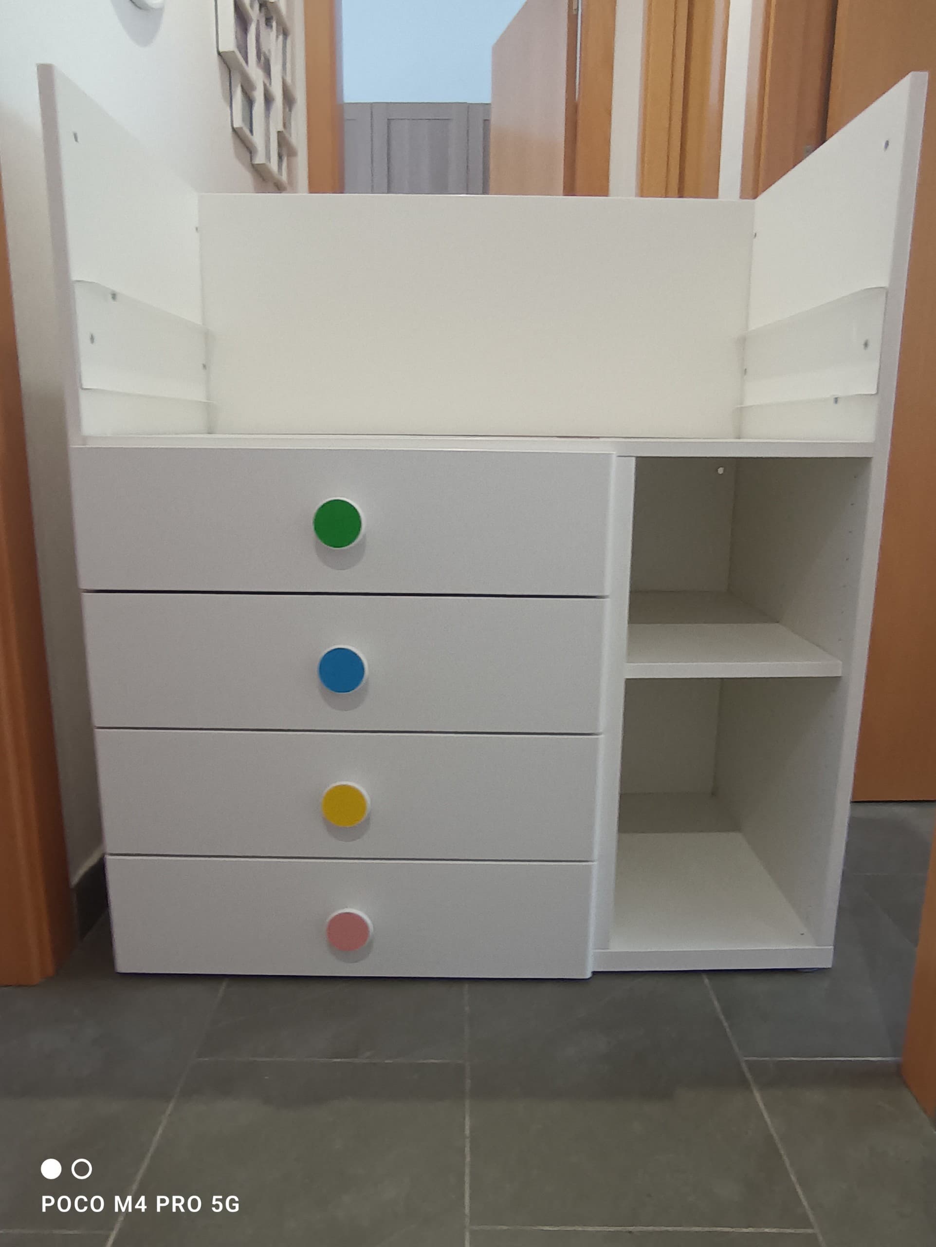 SMÅSTAD canviador, blanc blanc/amb 3 calaixos, 90x79x100 cm