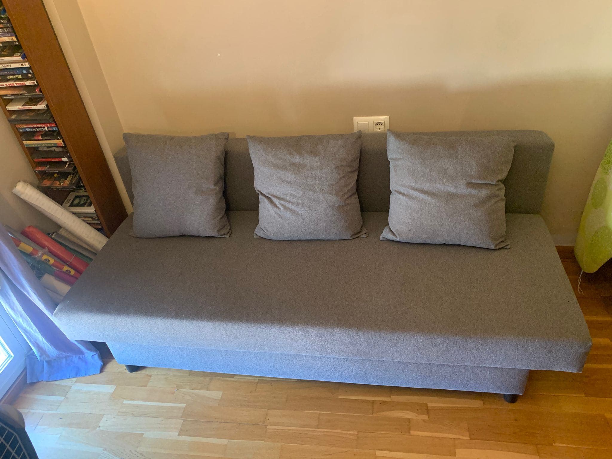 ÄLVDALEN sofá cama 3 prazas, Knisa gris escuro