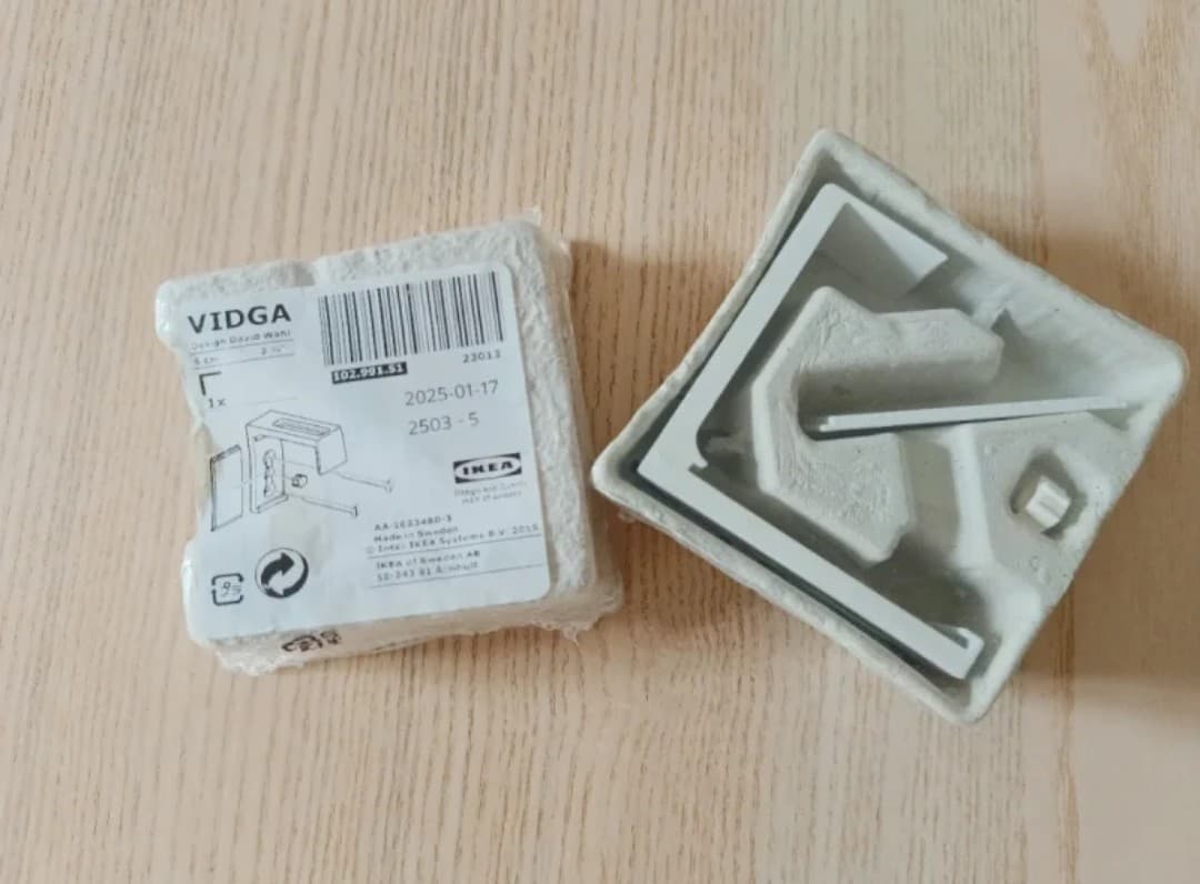 VIDGA soporte pared para rieles cortina, blanco, 6 cm