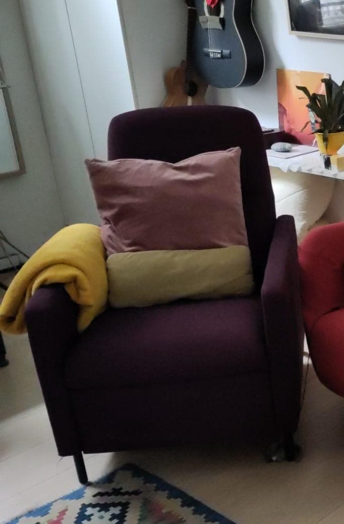 SILLÓN RECLINABLE cadeira de brazos, Knisa gris claro
