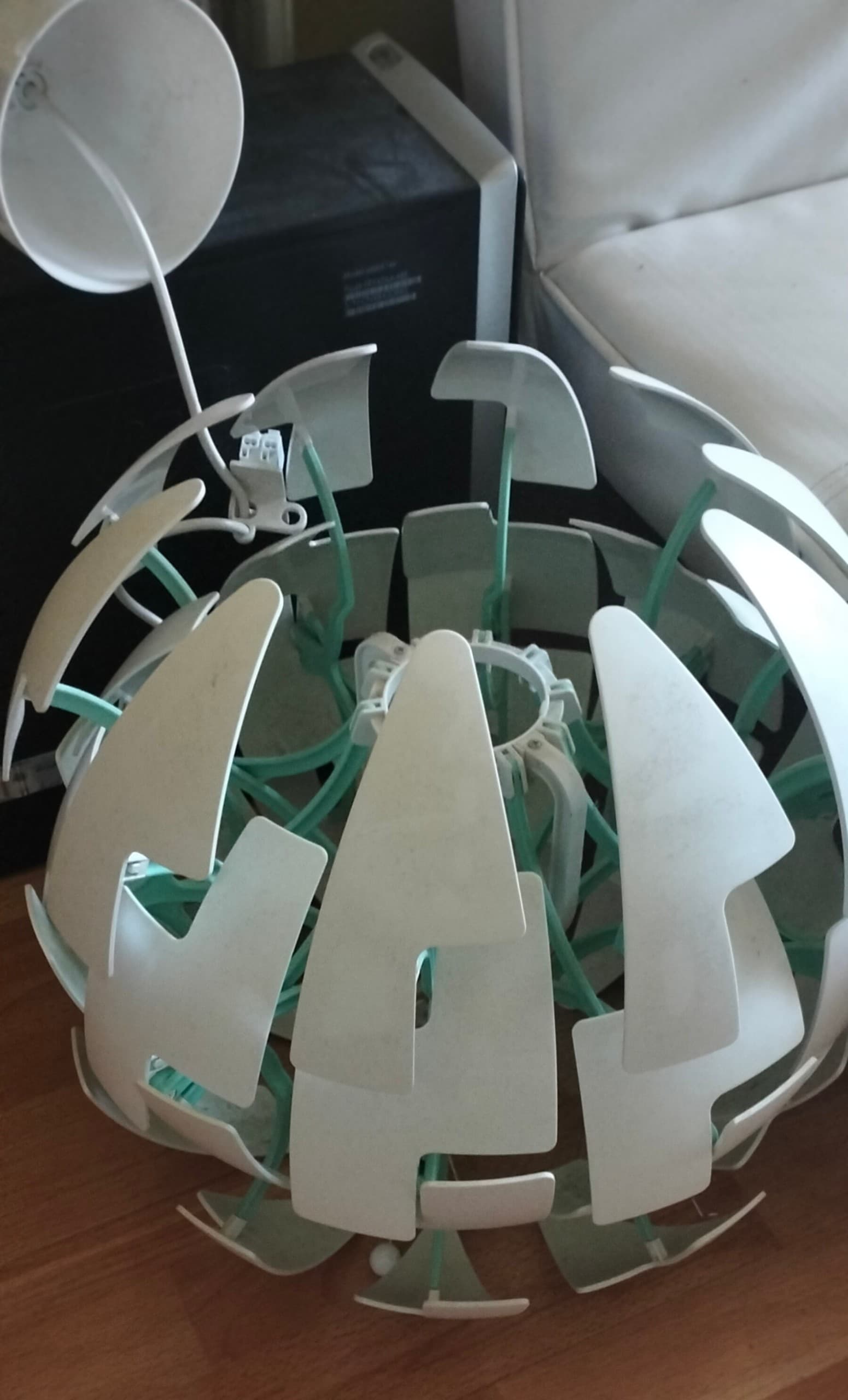 IKEA PS 2014 llum de sostre, blanc/gris argentat, 35 cm