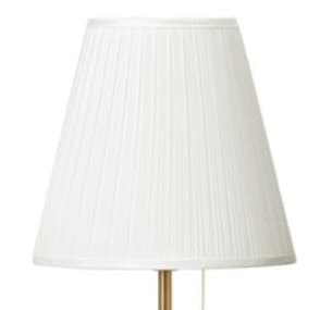 ÅRSTID lámpada de pé, niquelado/branco