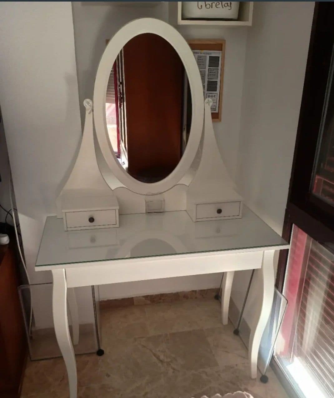 HEMNES Tocador, blanco, 100x50 cm