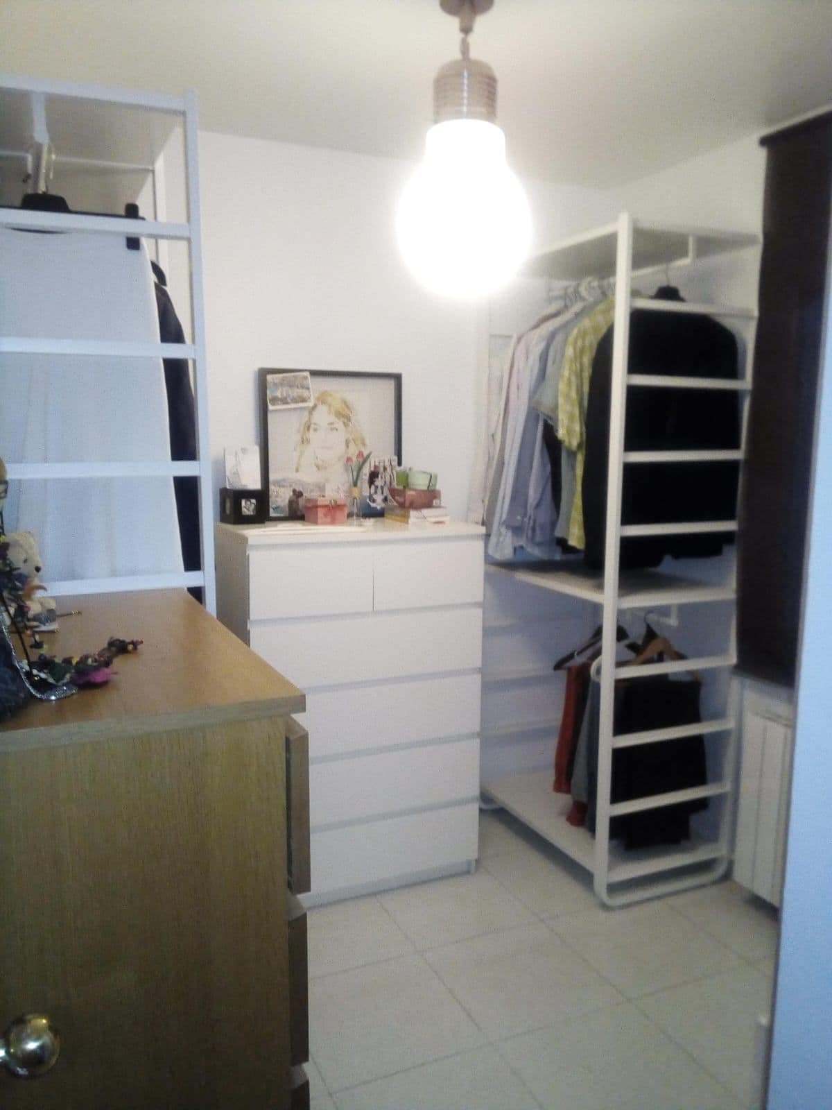 ELVARLI wardrobe combination, white, 84x55x216 cm