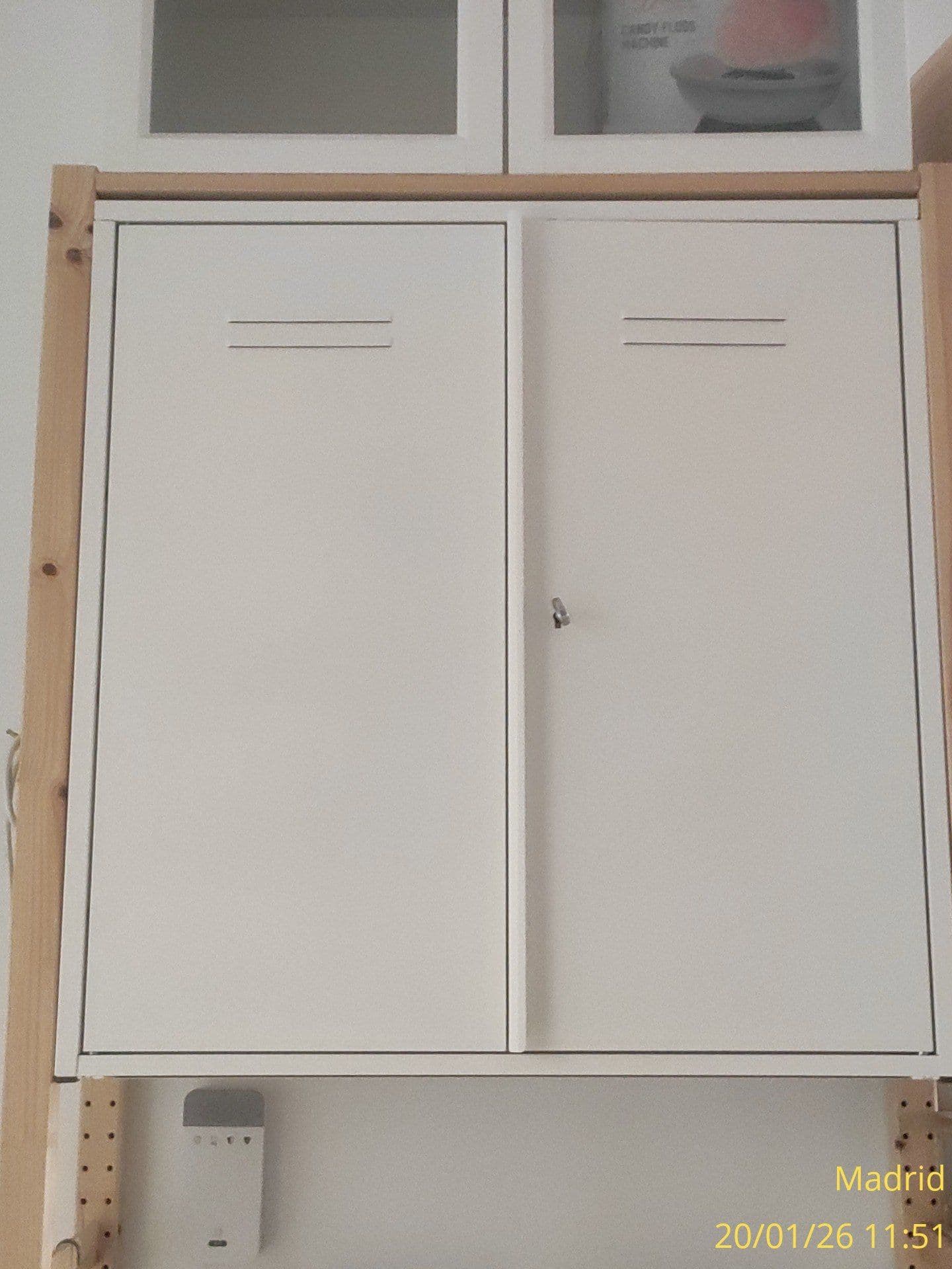 IVAR armario con puertas, blanco, 80x83 cm