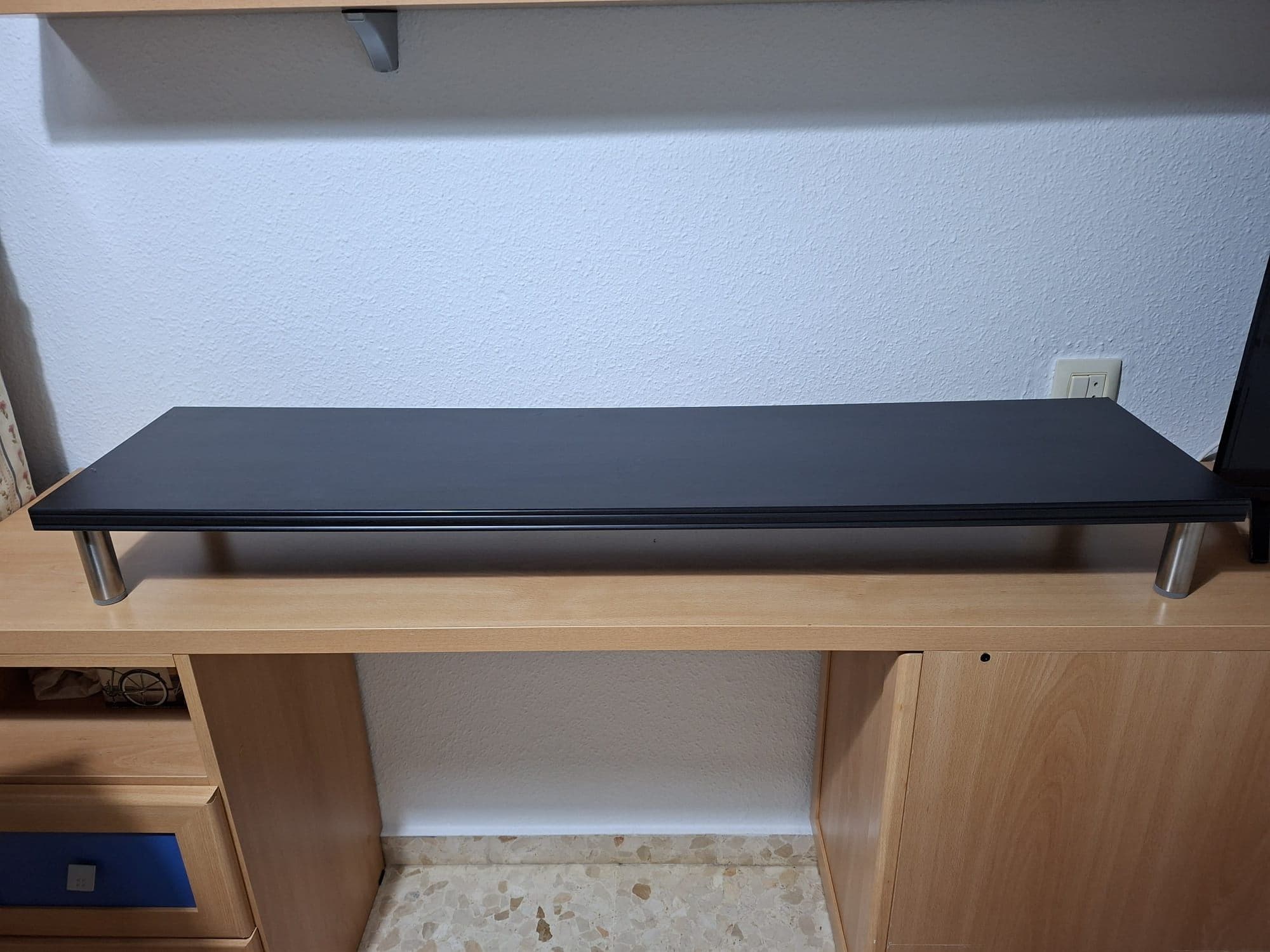 BERGSHULT / RAMSHULT estante, negro-marrón, 120x30 cm