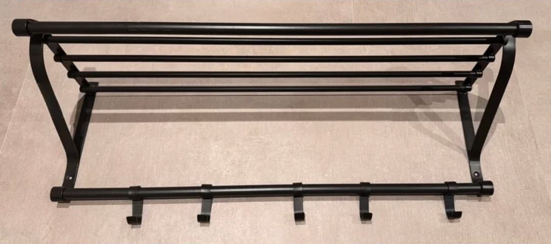 TJUSIG perchero/estante, negro, 79 cm