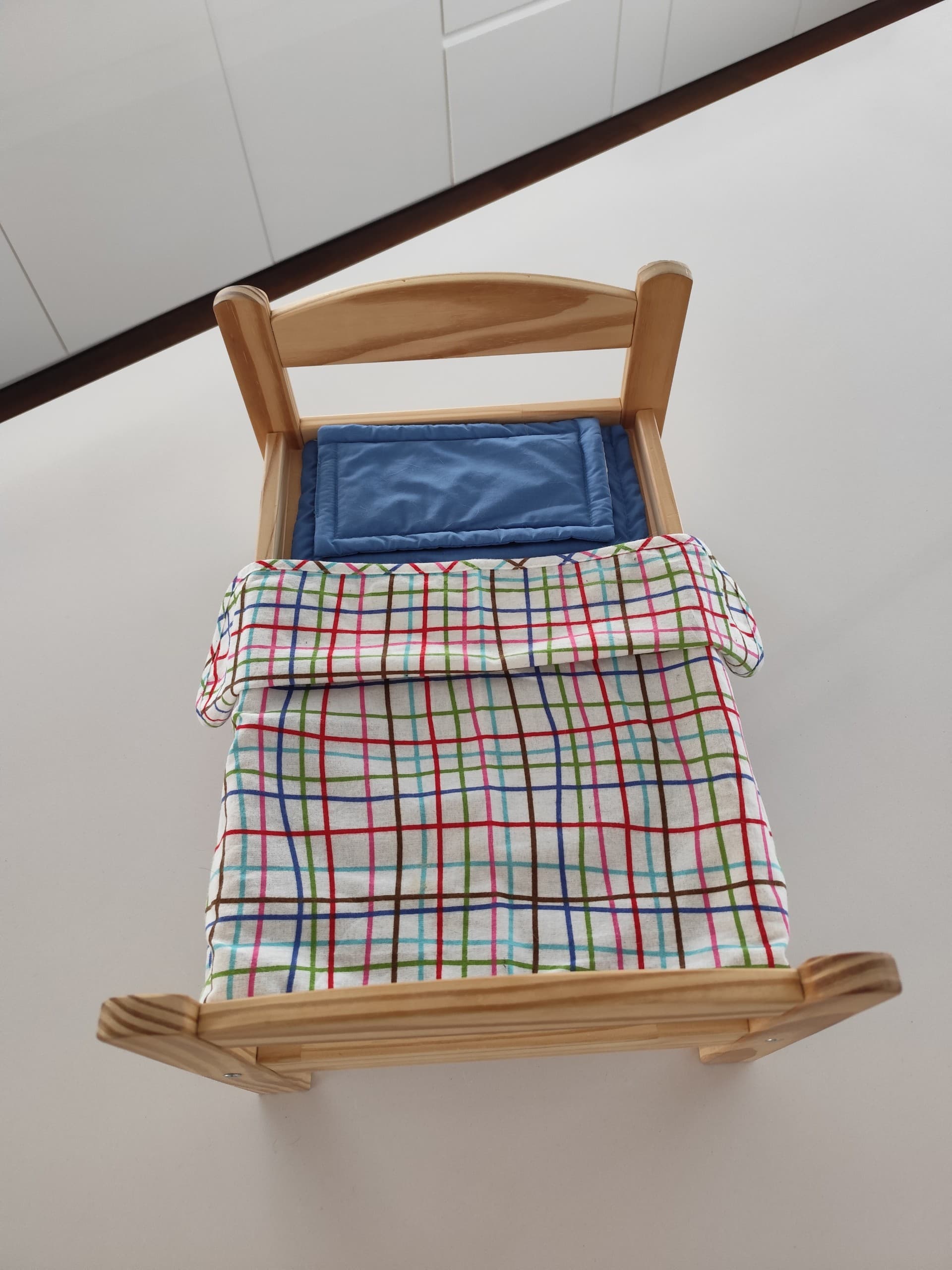 DUKTIG llit per nina i roba de llit, Pi pinyer/multicolor