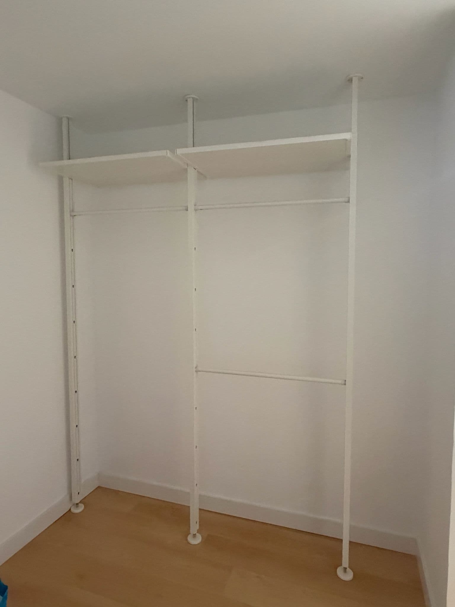 ELVARLI wardrobe combination, white, 258x51x222-350 cm
