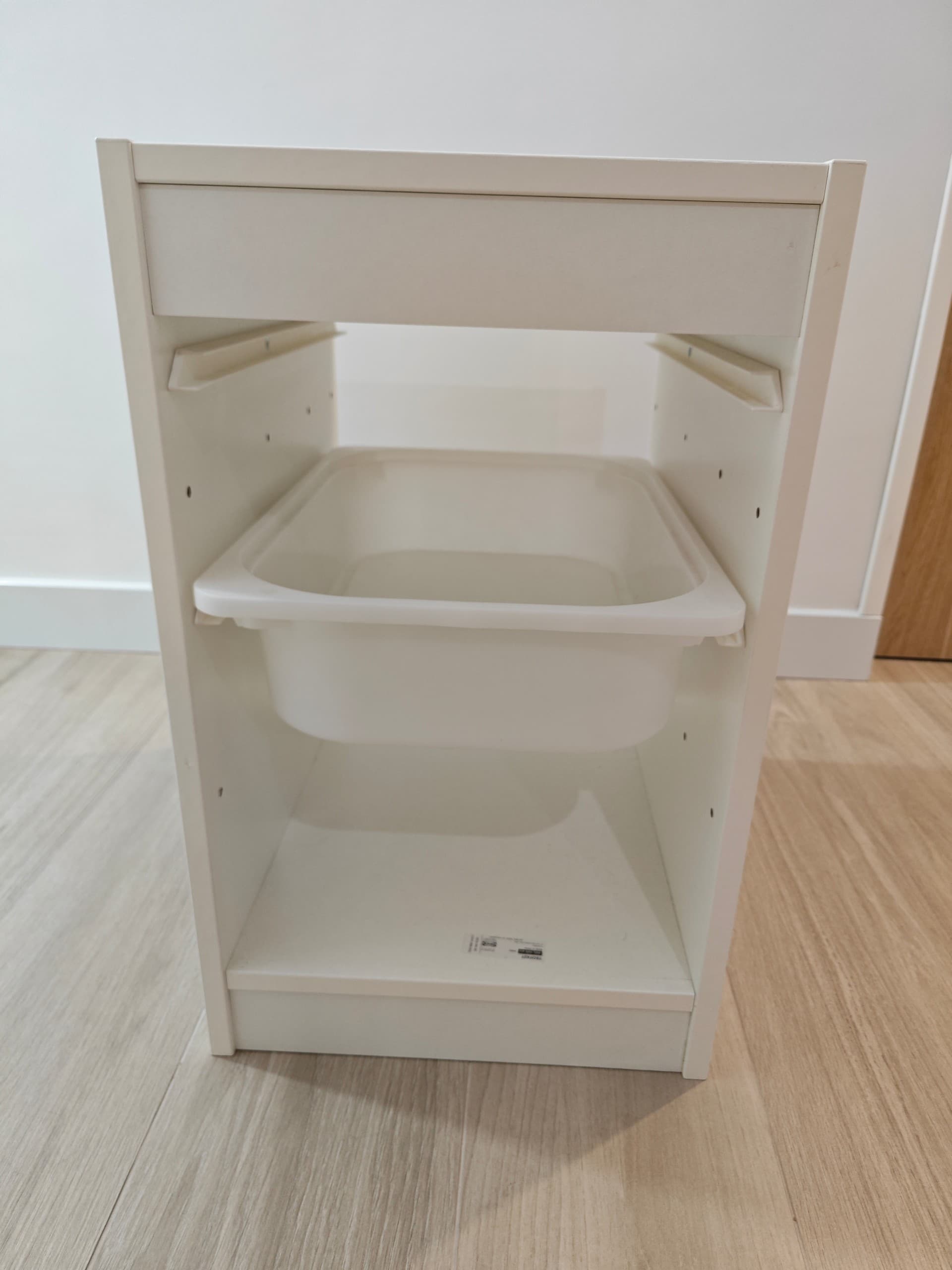 TROFAST storage combination with boxes, white/white, 34x44x56 cm
