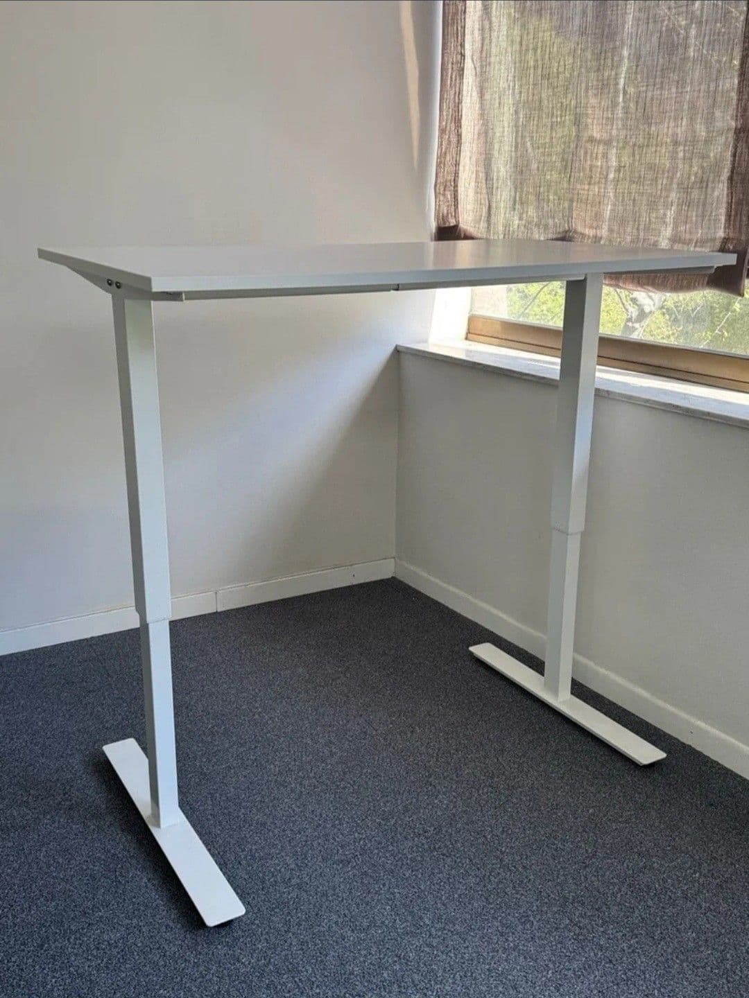 TROTTEN escritorio elevable, blanco, 160x80 cm