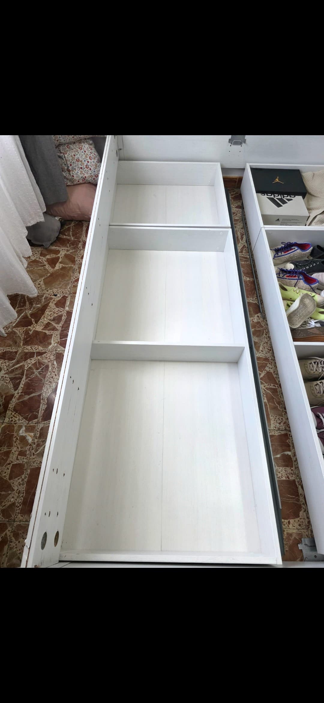 VIHALS cajones de almacenaje para cama, blanco, 200 cm