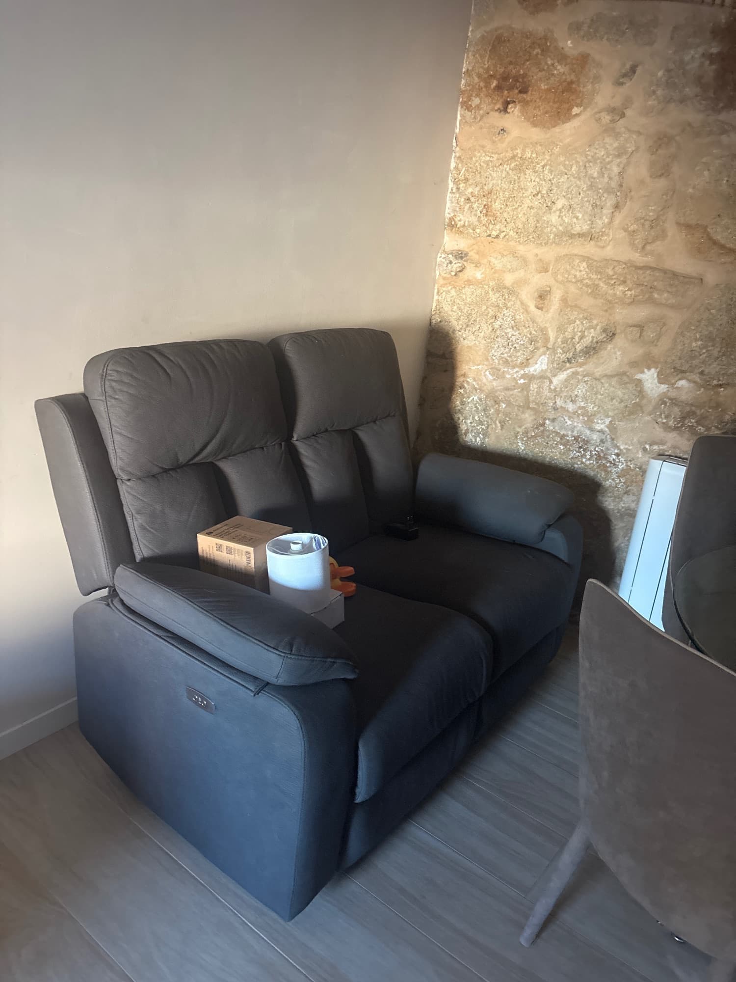 KNISLINGE sofá 2 plazas, Samsta gris oscuro