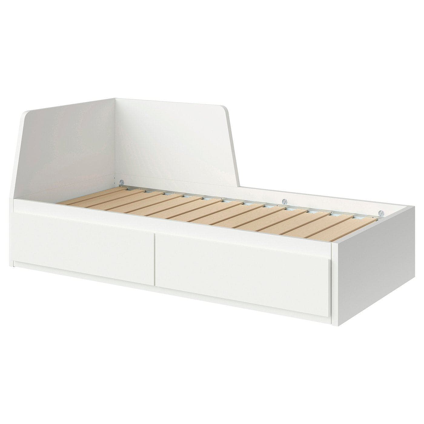 FLEKKE estructura divan i 2 calaixos, blanc, 80x200 cm