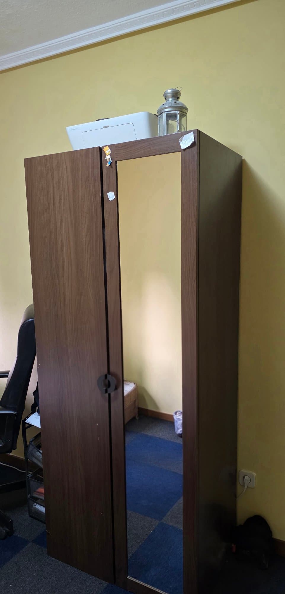 ENGAN armario con 2 portas, efecto nogueira