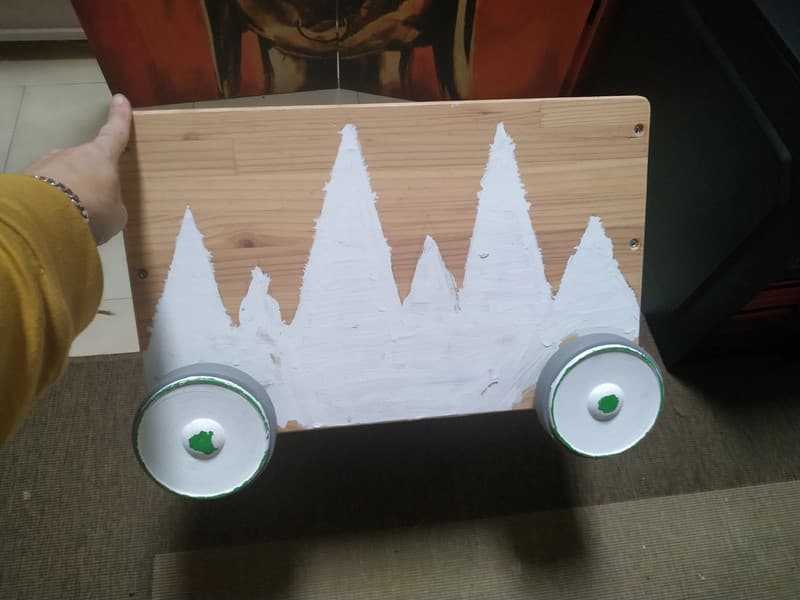FLISAT caja de juguete con ruedas