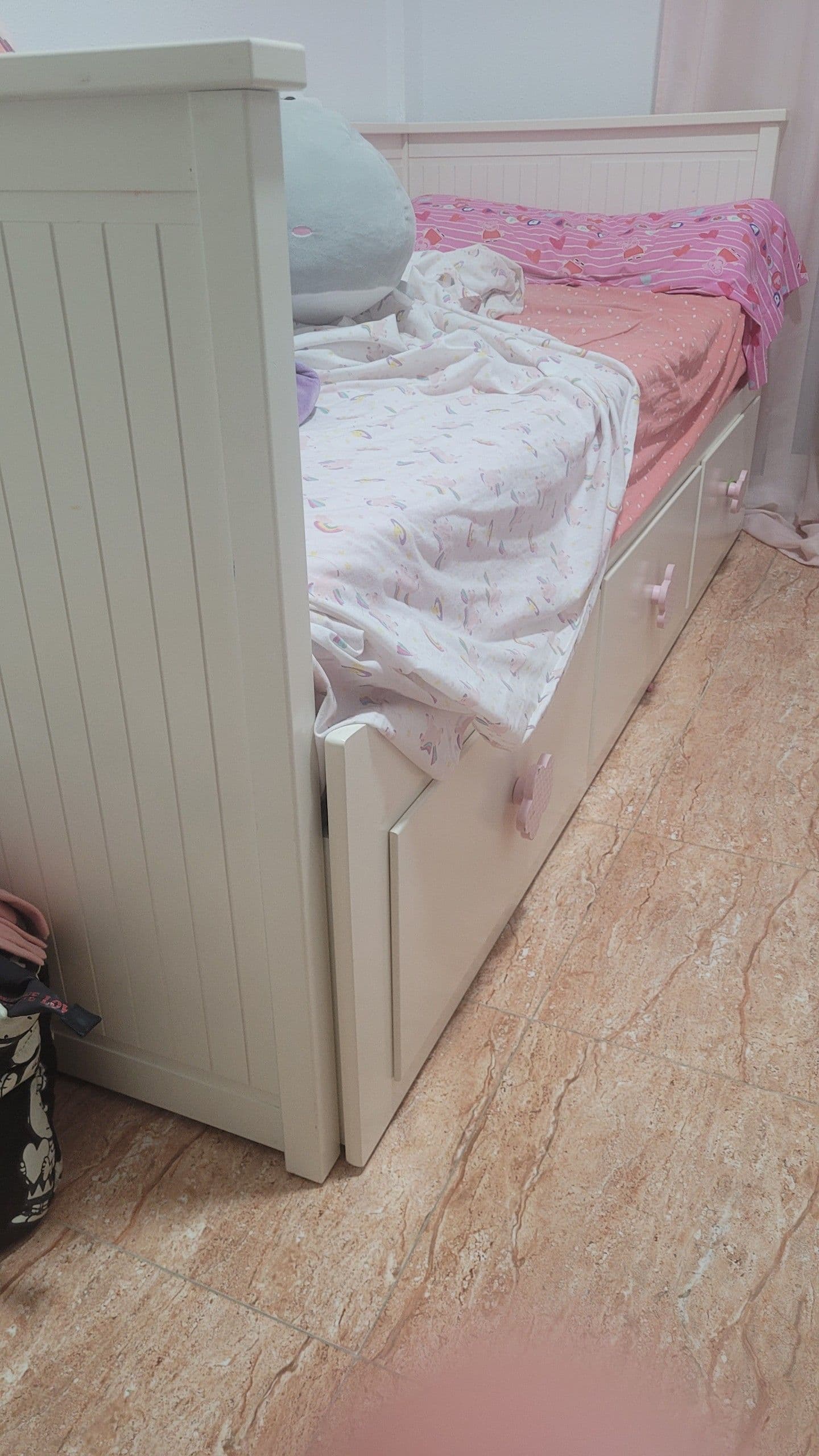 HEMNES mobles de dormitorio, conxunto de 3, tintura branca, 80x200 cm