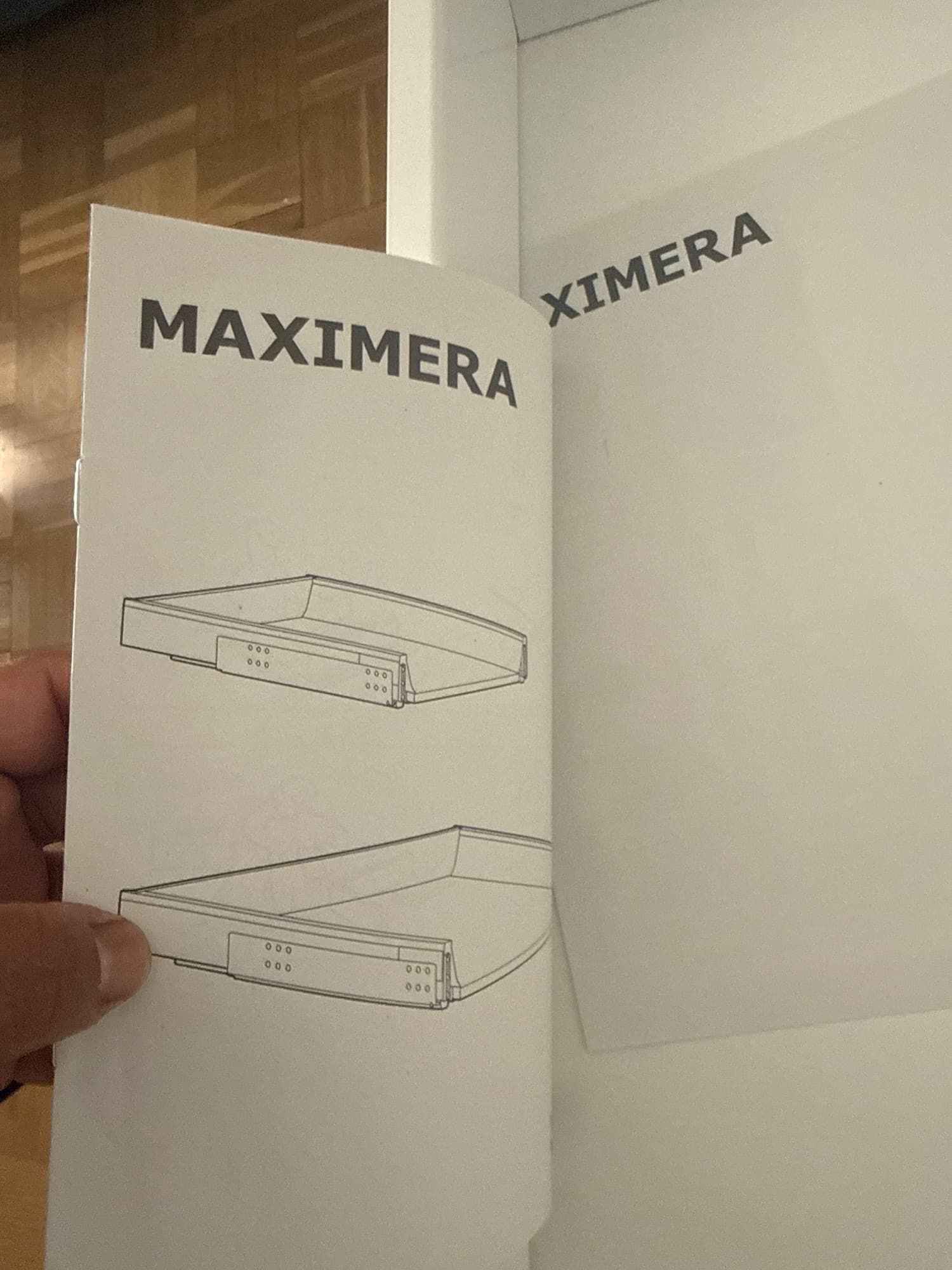 MAXIMERA Tiradera baxua, zuria, 60x60 cm