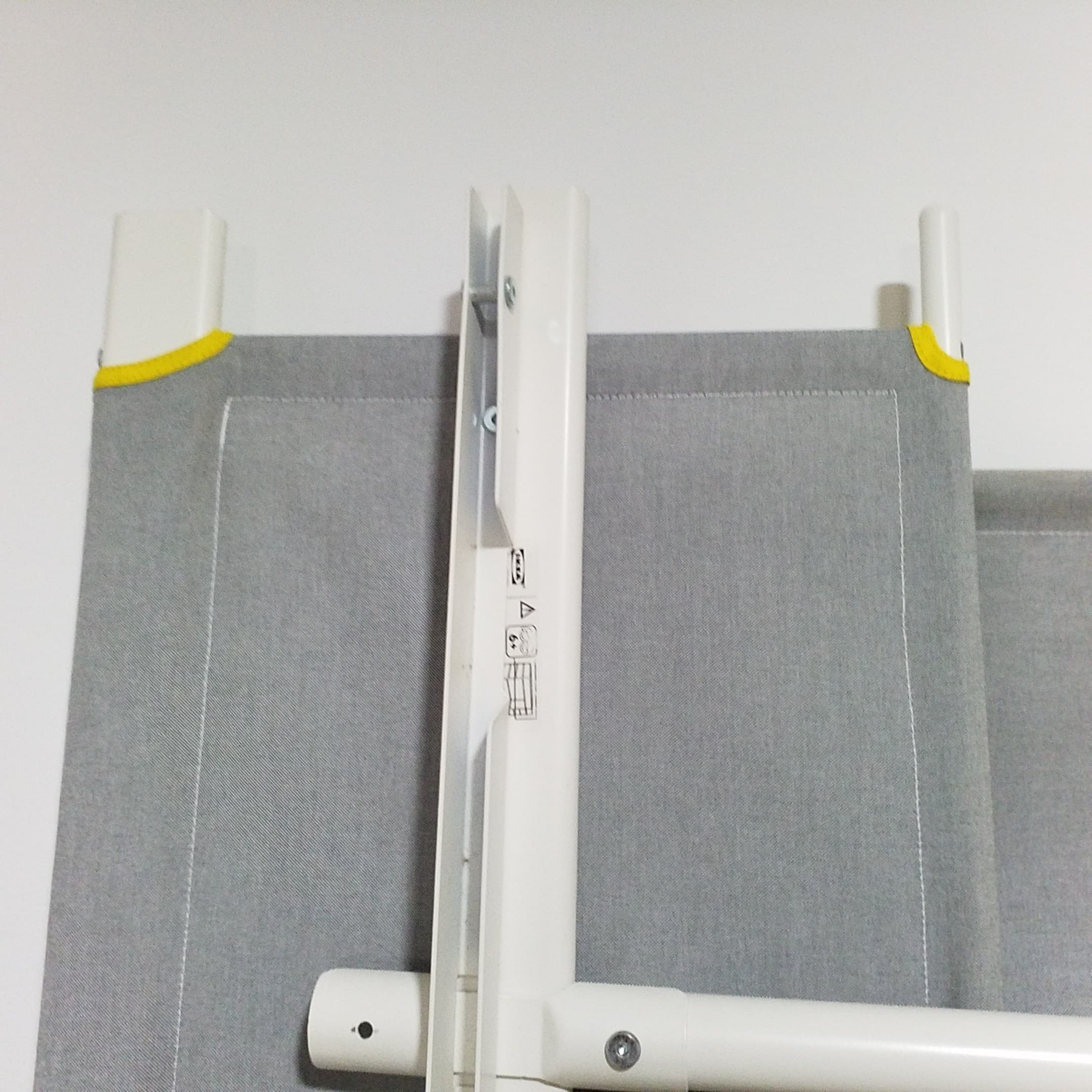 VITVAL estructura de llit alt amb taulell, blanc/gris clar, 90x200 cm