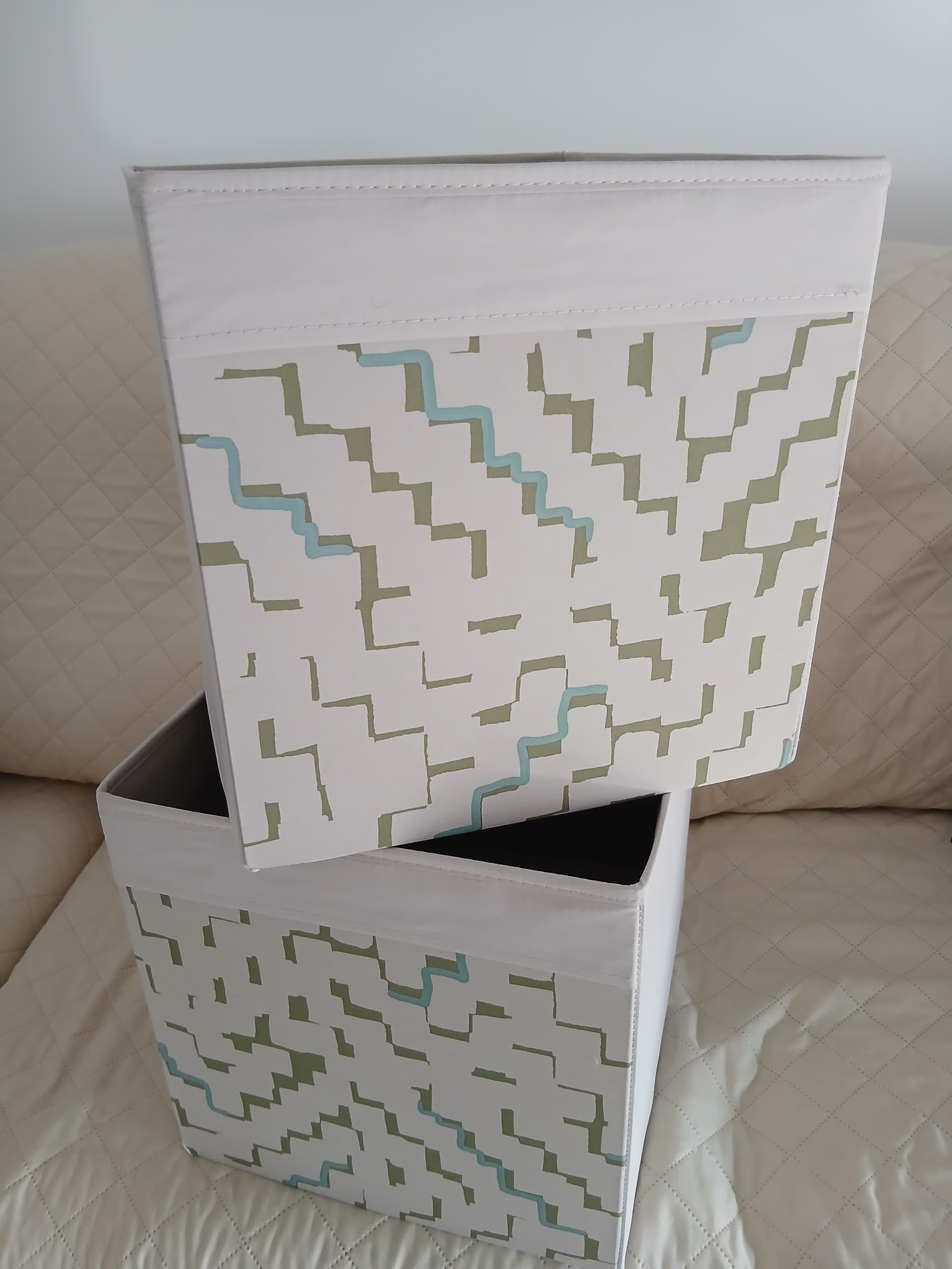 2 CAJAS DRÖNA caixa, gris escuro, 33x38x33 cm