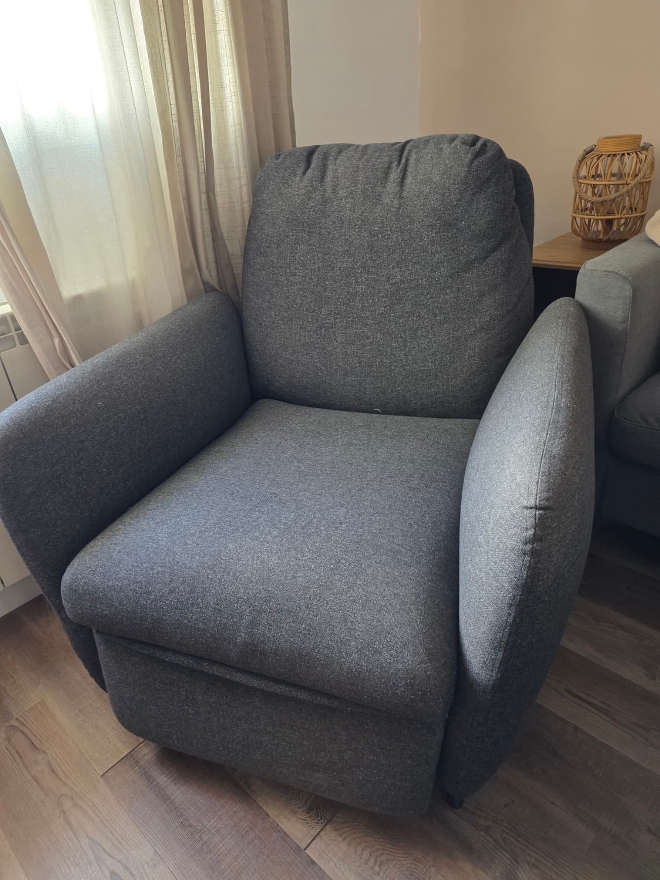 EKOLSUND cadeira de brazos relax reclinable, Gunnared gris escuro