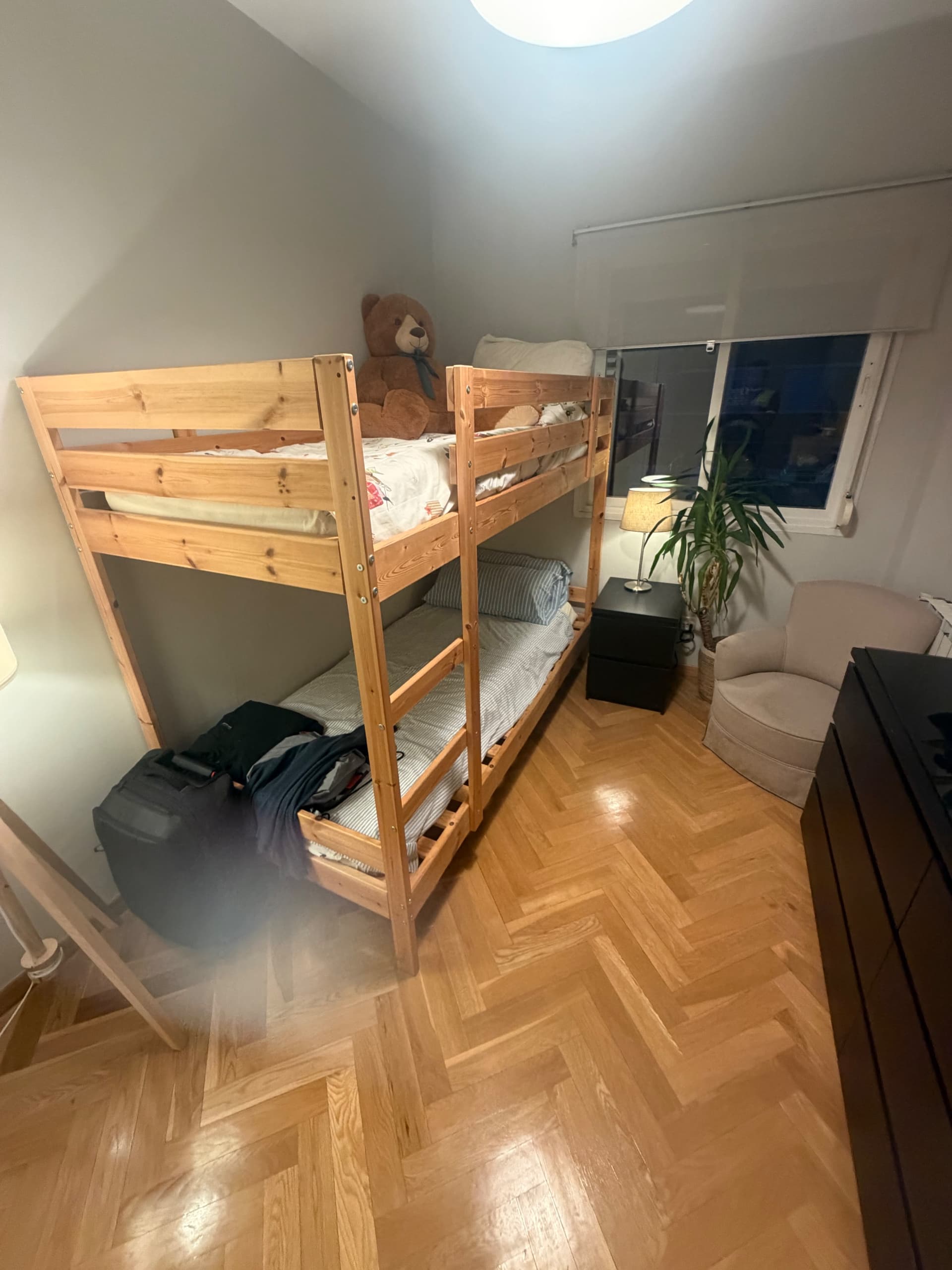 MYDAL bunk bed frame, pine, 90x200 cm