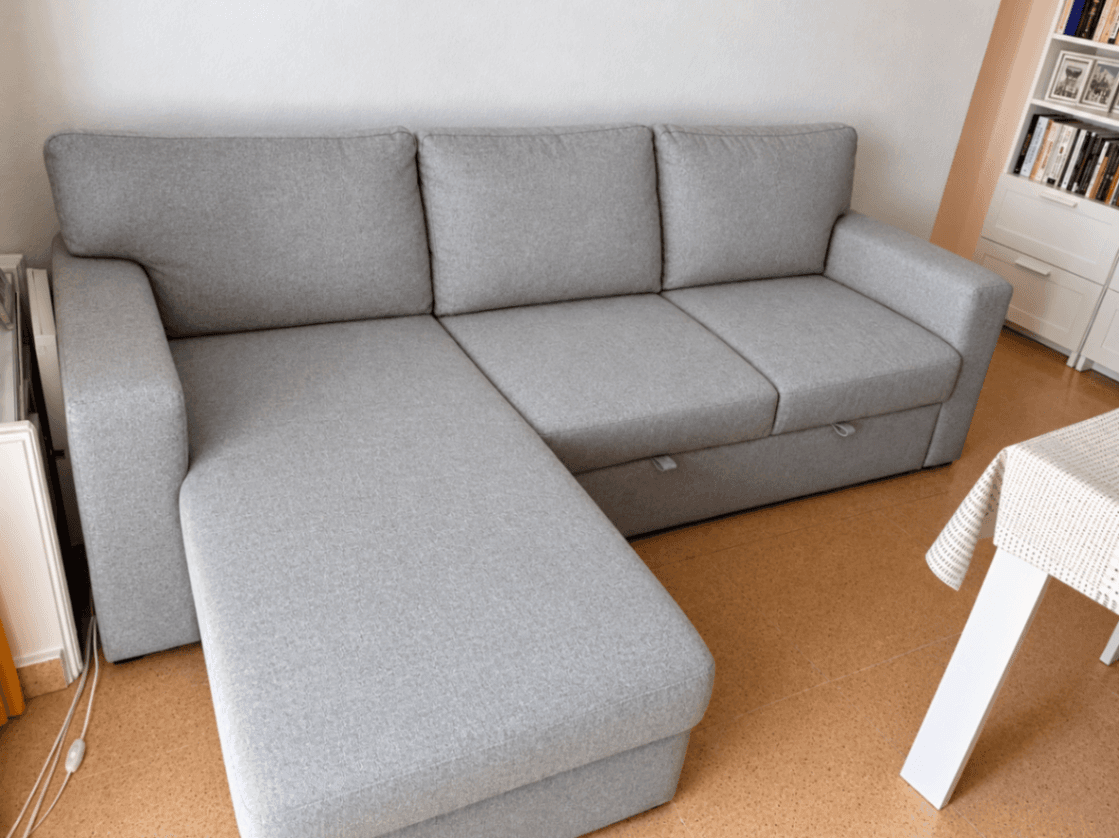 BÅRSLÖV 3 eserl sofa-ohea chs longuearekin, Tibbleby beis/gris
