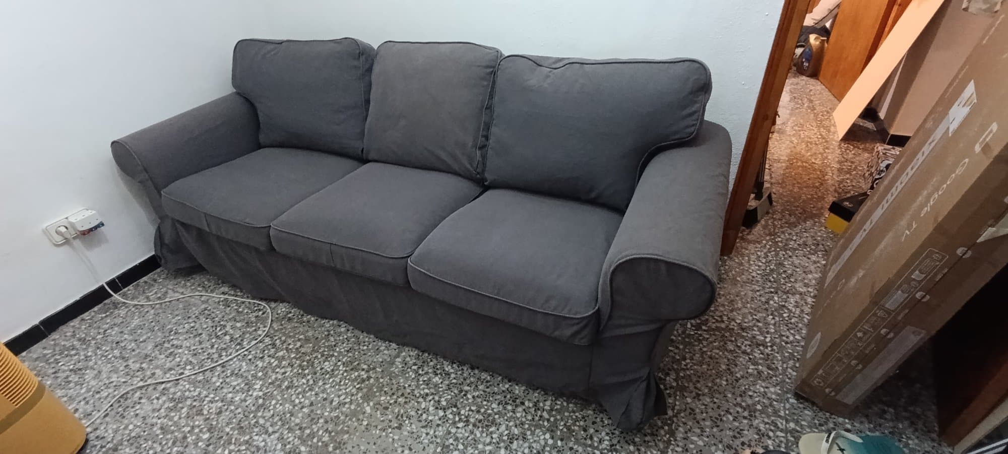 EKTORP 3-seat sofa, Hallarp grey