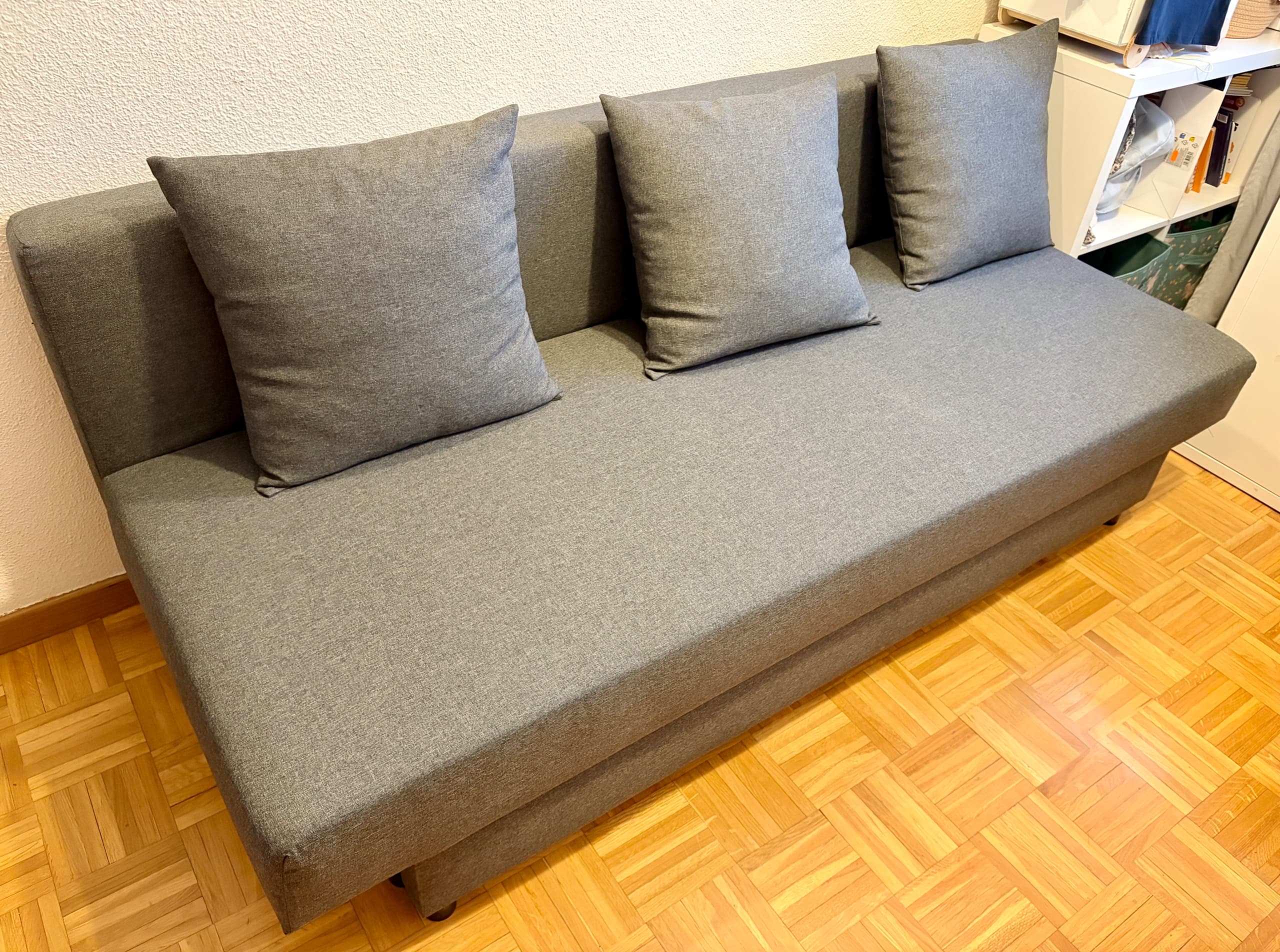 ASARUM sofá cama 3 prazas, gris