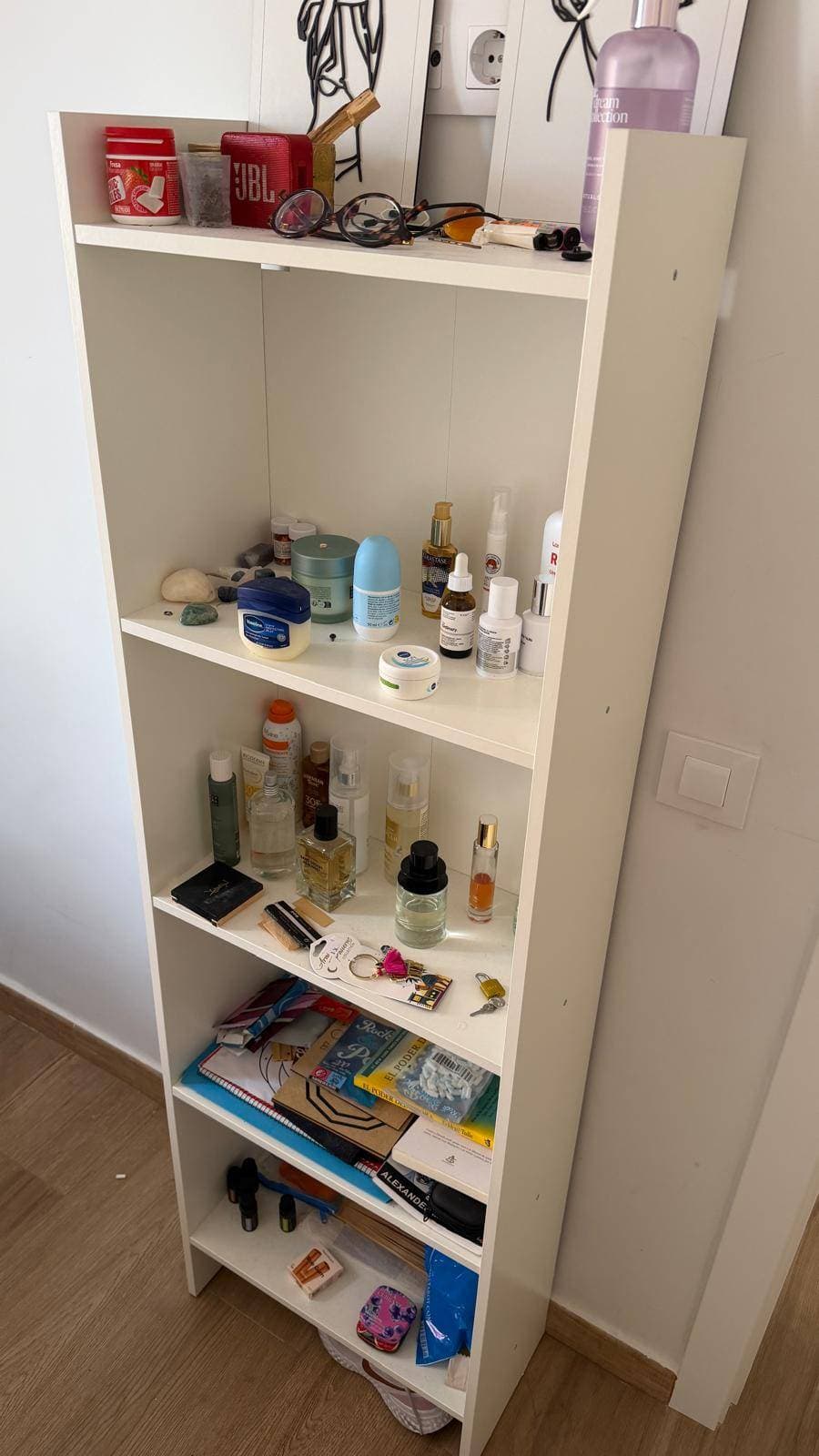 BAGGEBO librería, blanco, 50x25x160 cm