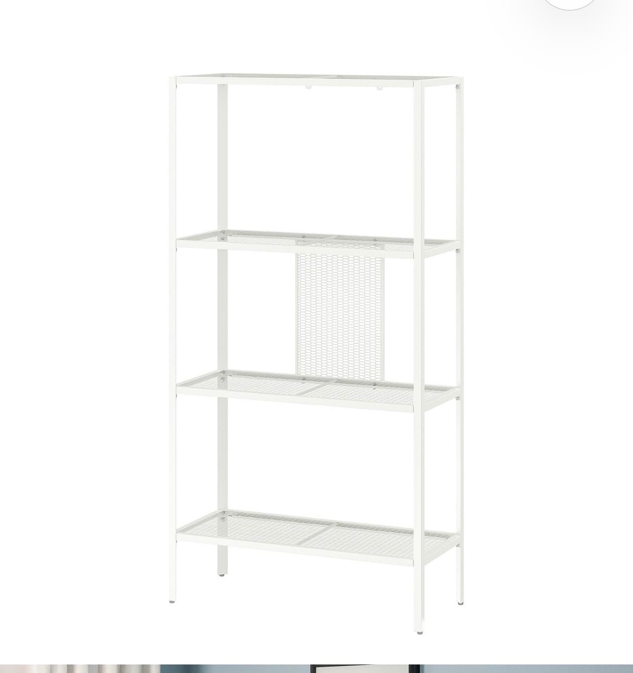 BAGGEBO shelving unit, metal/white, 60x25x116 cm