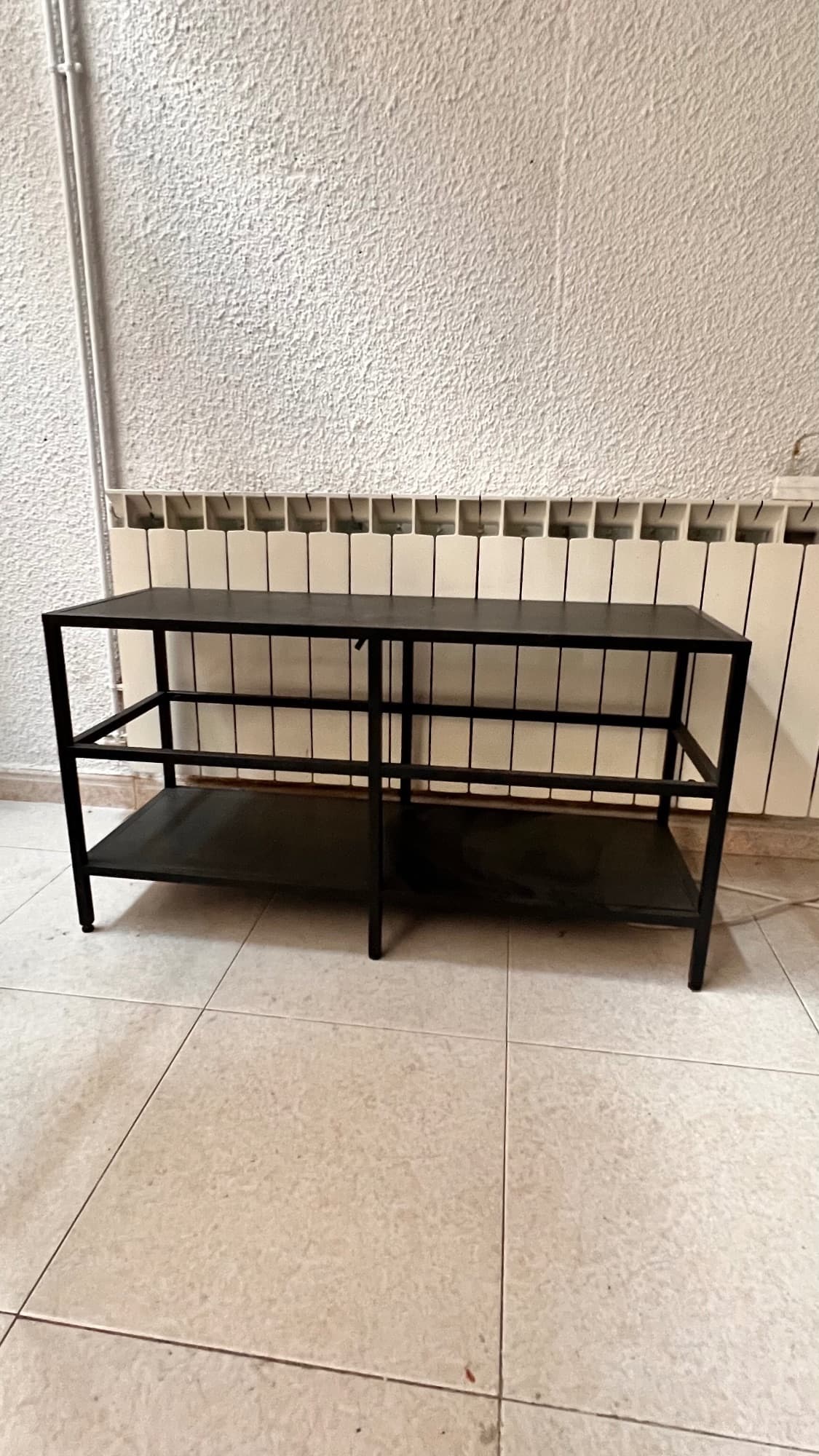 GETTORP TV bench, black/black