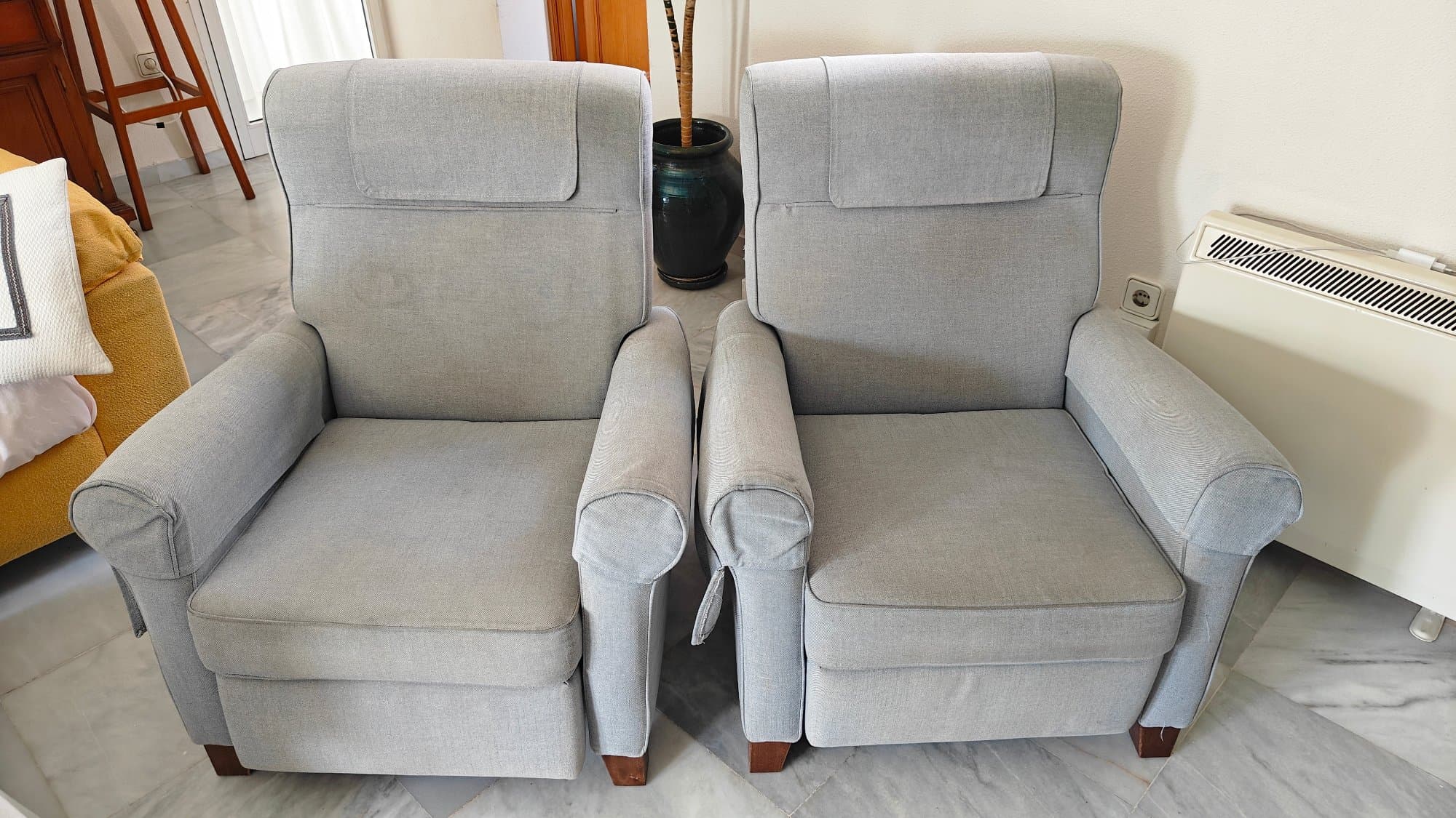 2 MUREN. 598€ X 175€ cadeira de brazos relax reclinable, Remmarn gris claro