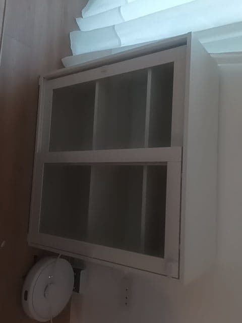 2 VITRINAS VIHALS emmagatz+portes vidre, blanc/vidre incolor, 190x37x90 cm