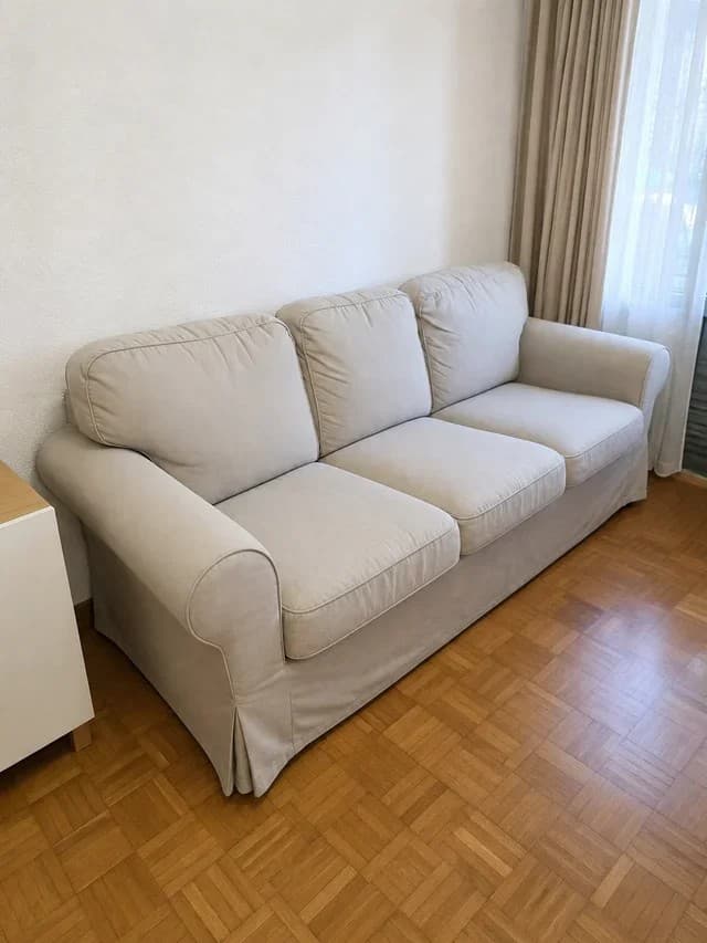 EKTORP 3 eserlekuko sofa, Hemmesta beix argia