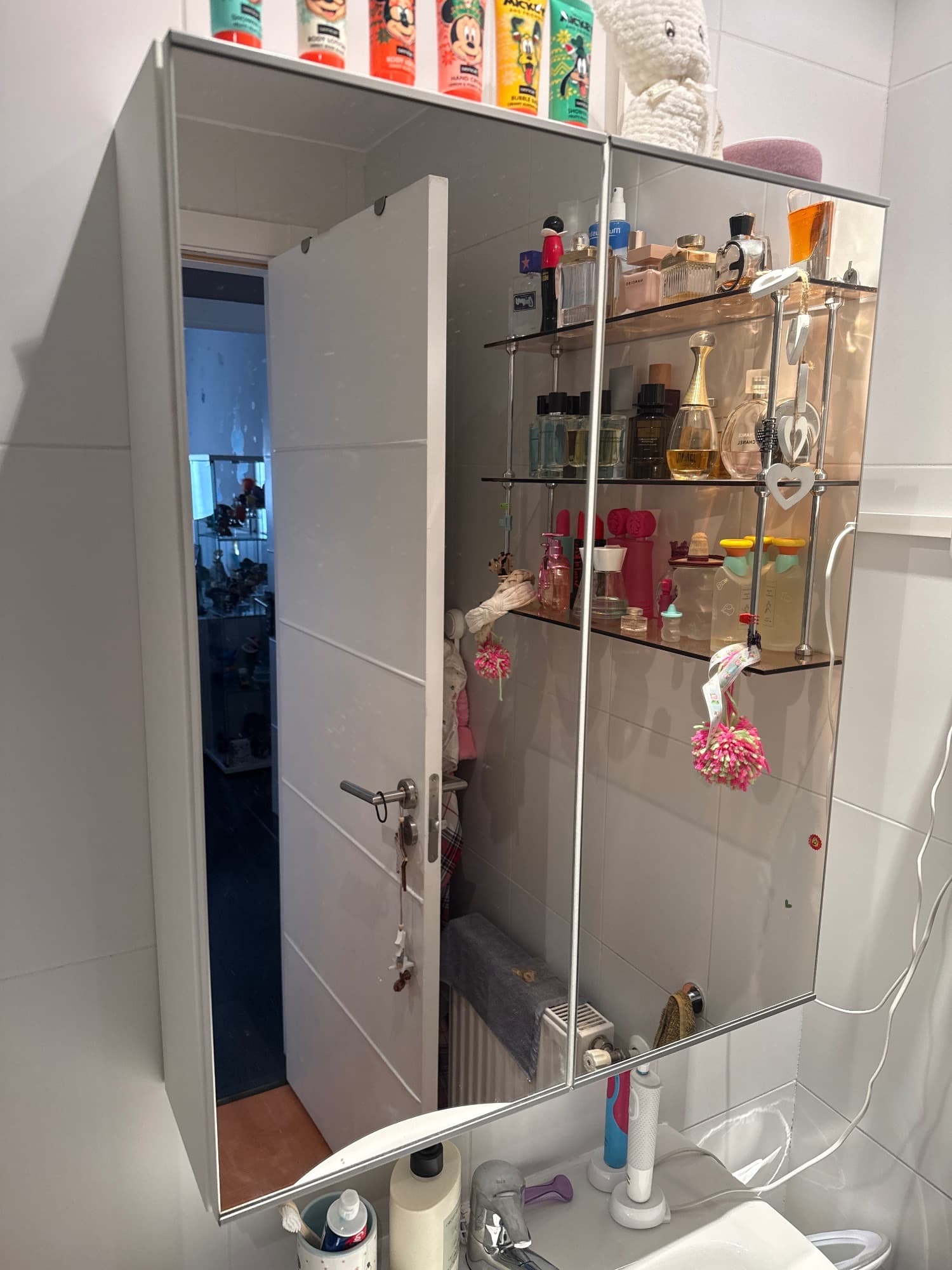 GODMORGON mirror cabinet with 2 doors, mirror glass