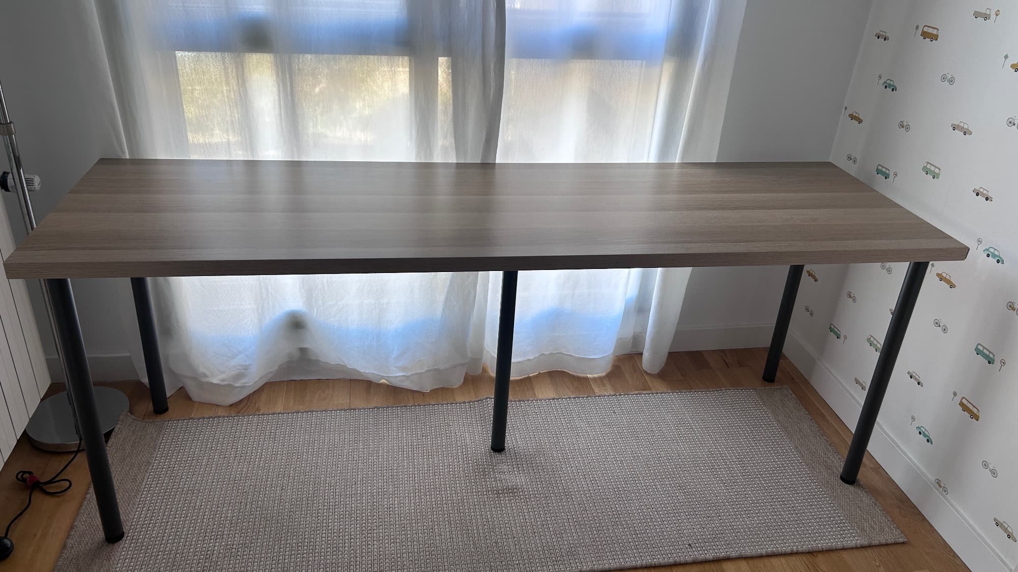 LAGKAPTEN / ADILS desk, dark grey