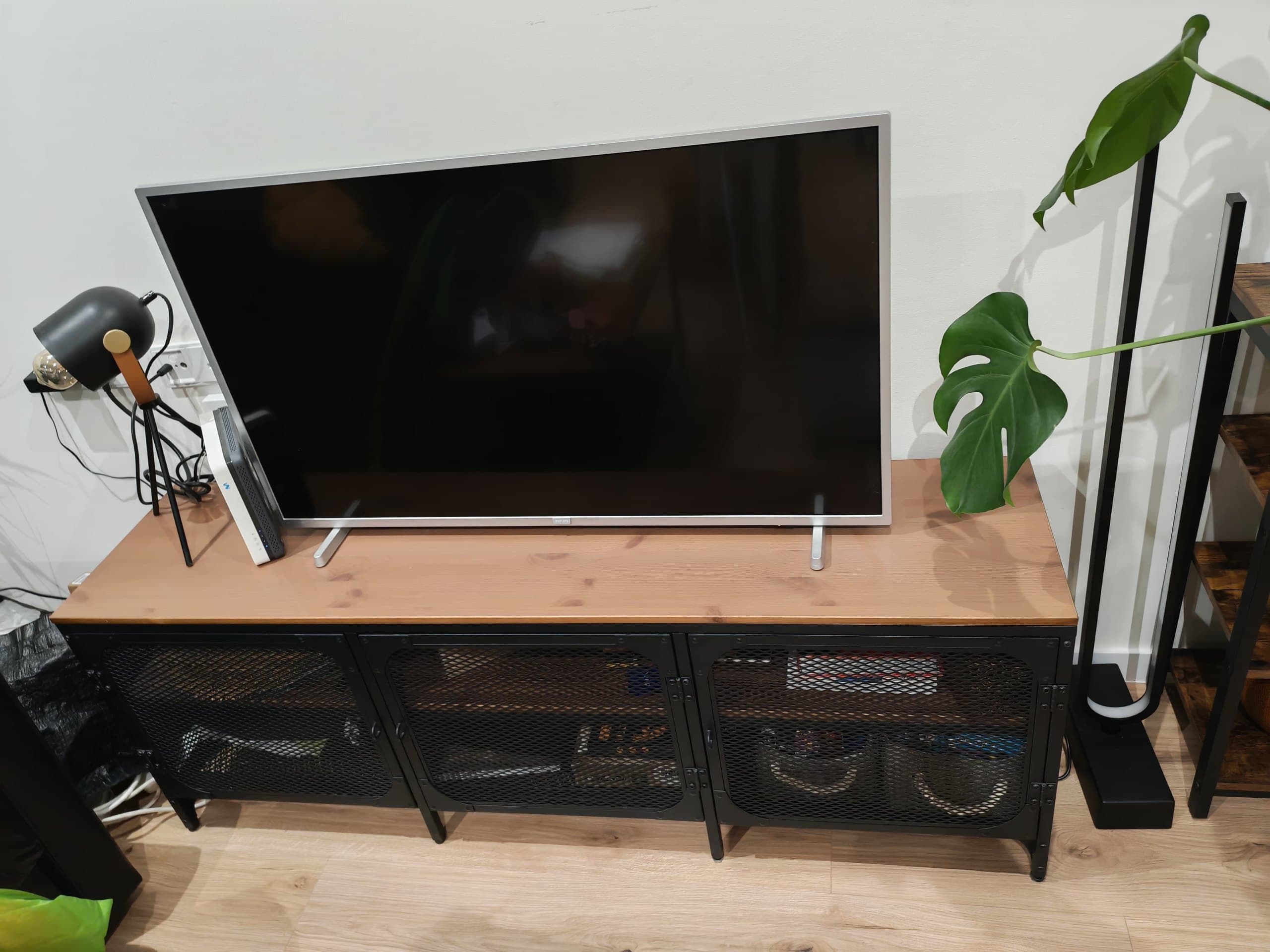 FJÄLLBO moble TV, negro, 150x36x54 cm