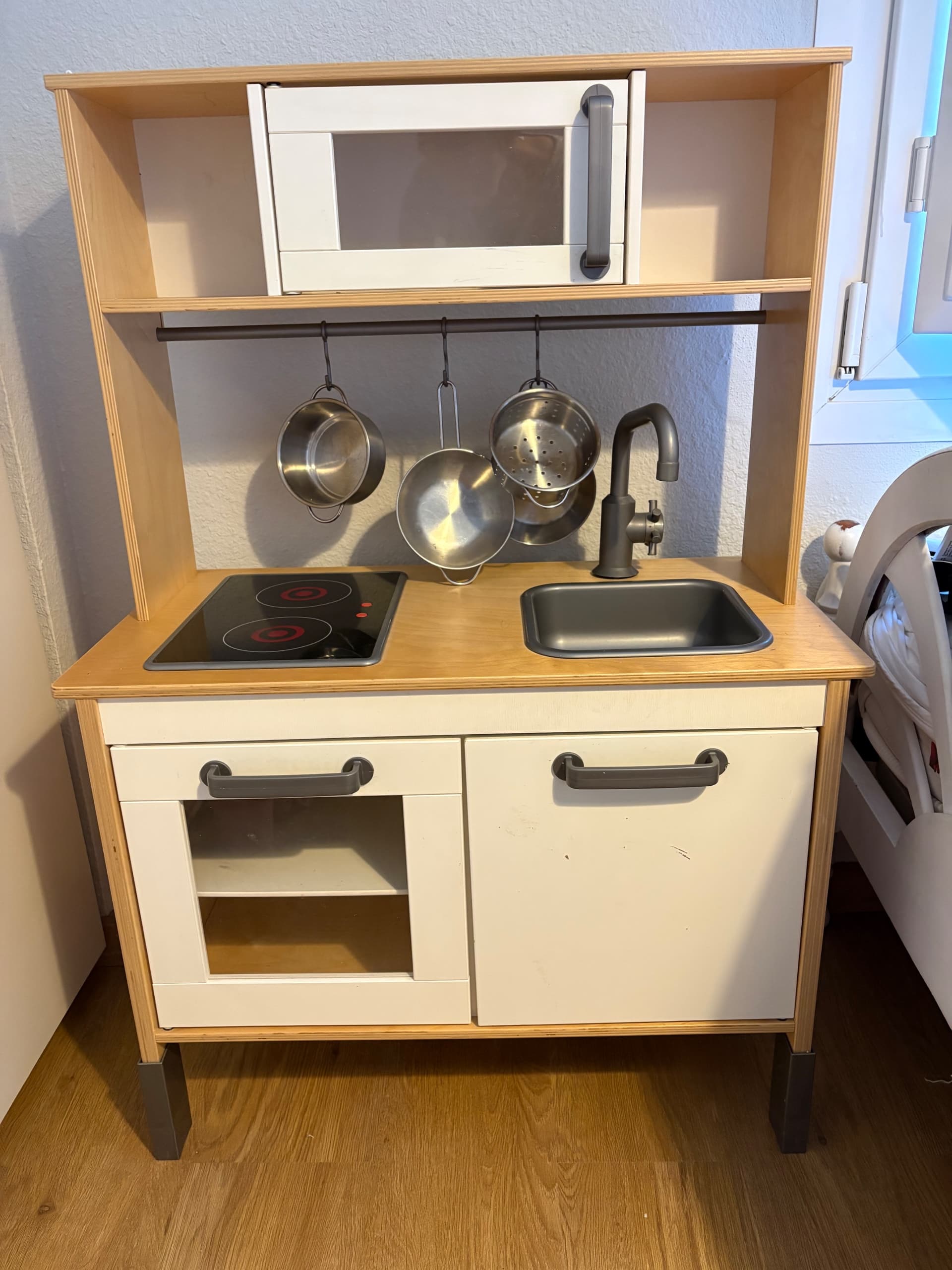 DUKTIG play kitchen, birch, 72x40x109 cm