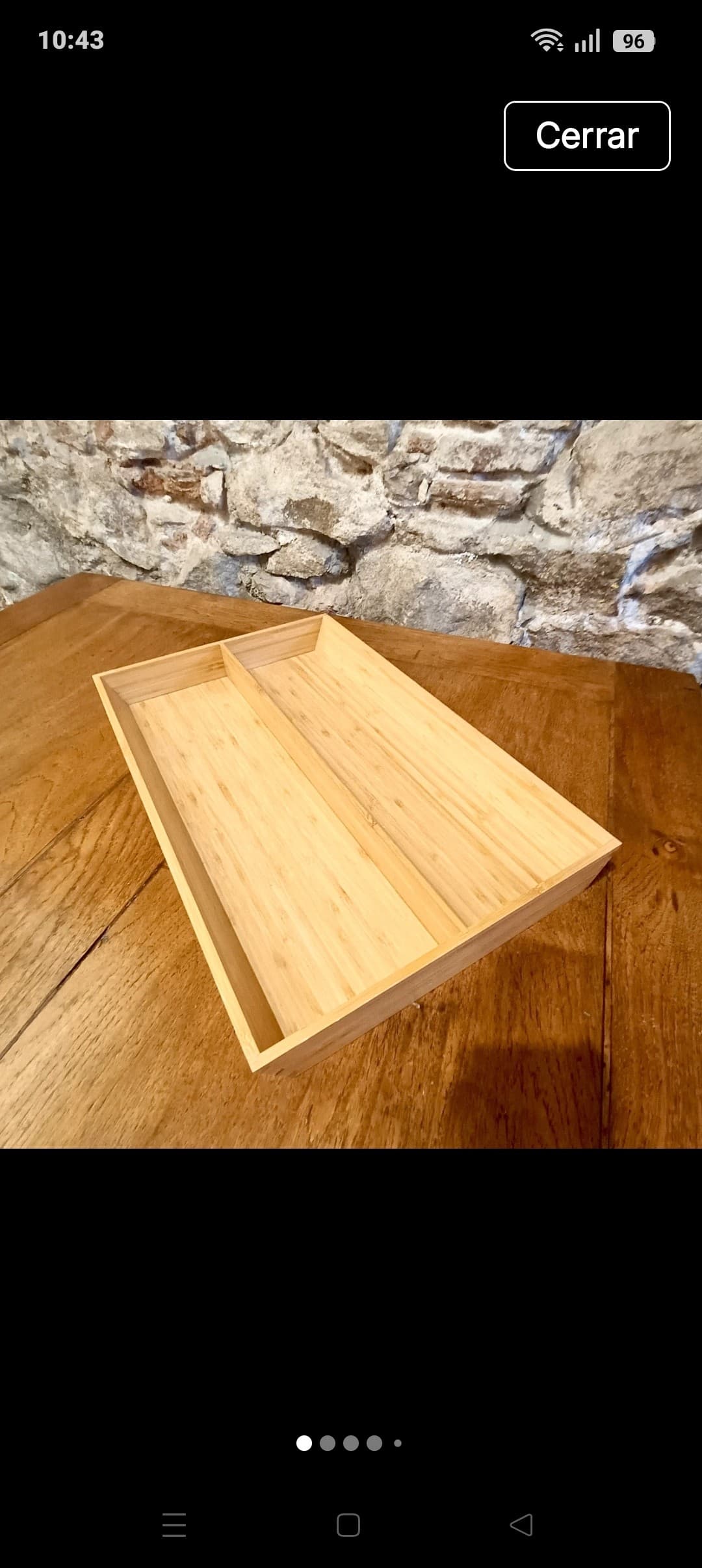 UPPDATERA utensil tray, 2-piece, bamboo, 30x50 cm