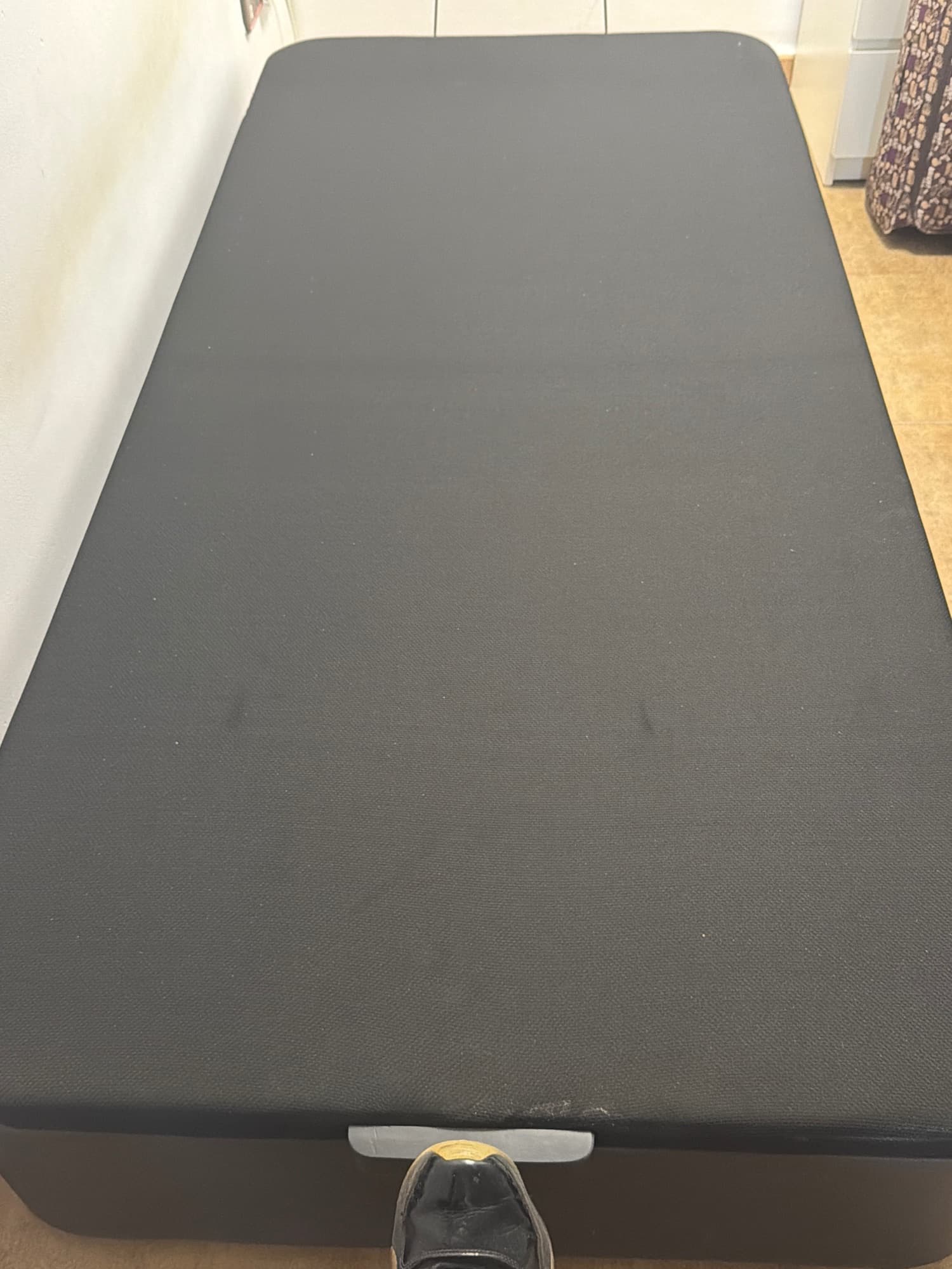CAMA CANAPE upholstered ottoman bed, Bomstad dark brown, 90x200 cm