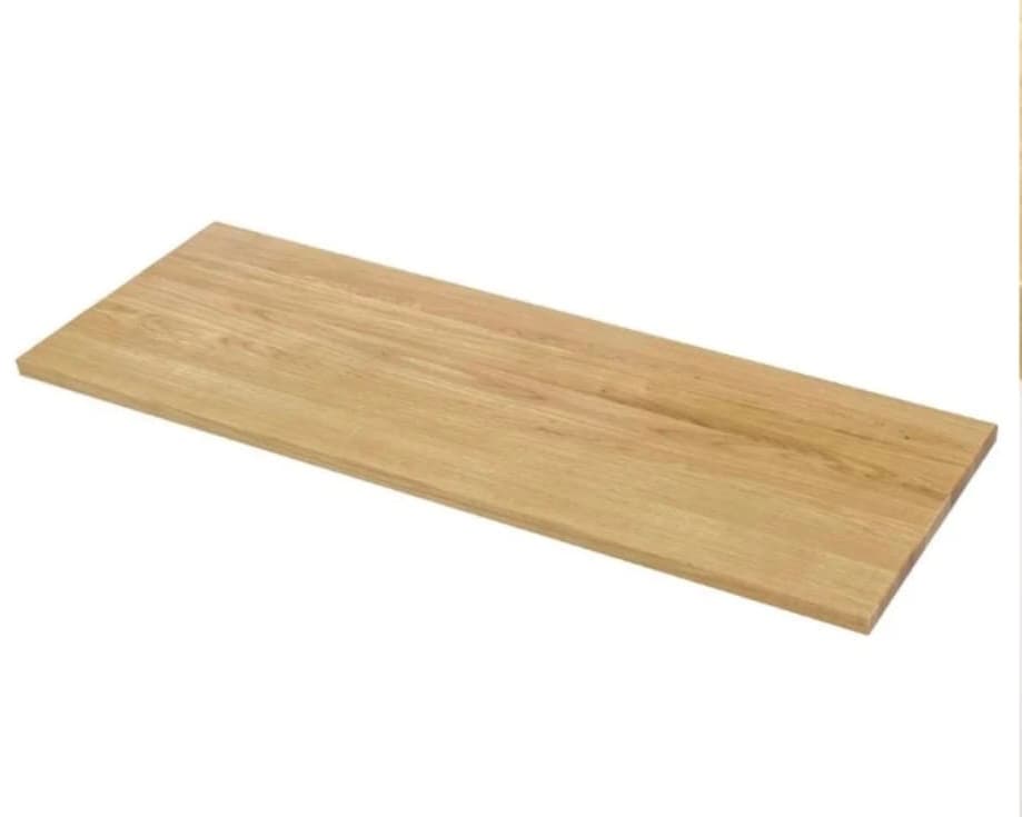 MÖLLEKULLA custom made worktop, oak/veneer, 63.6-125x3.8 cm