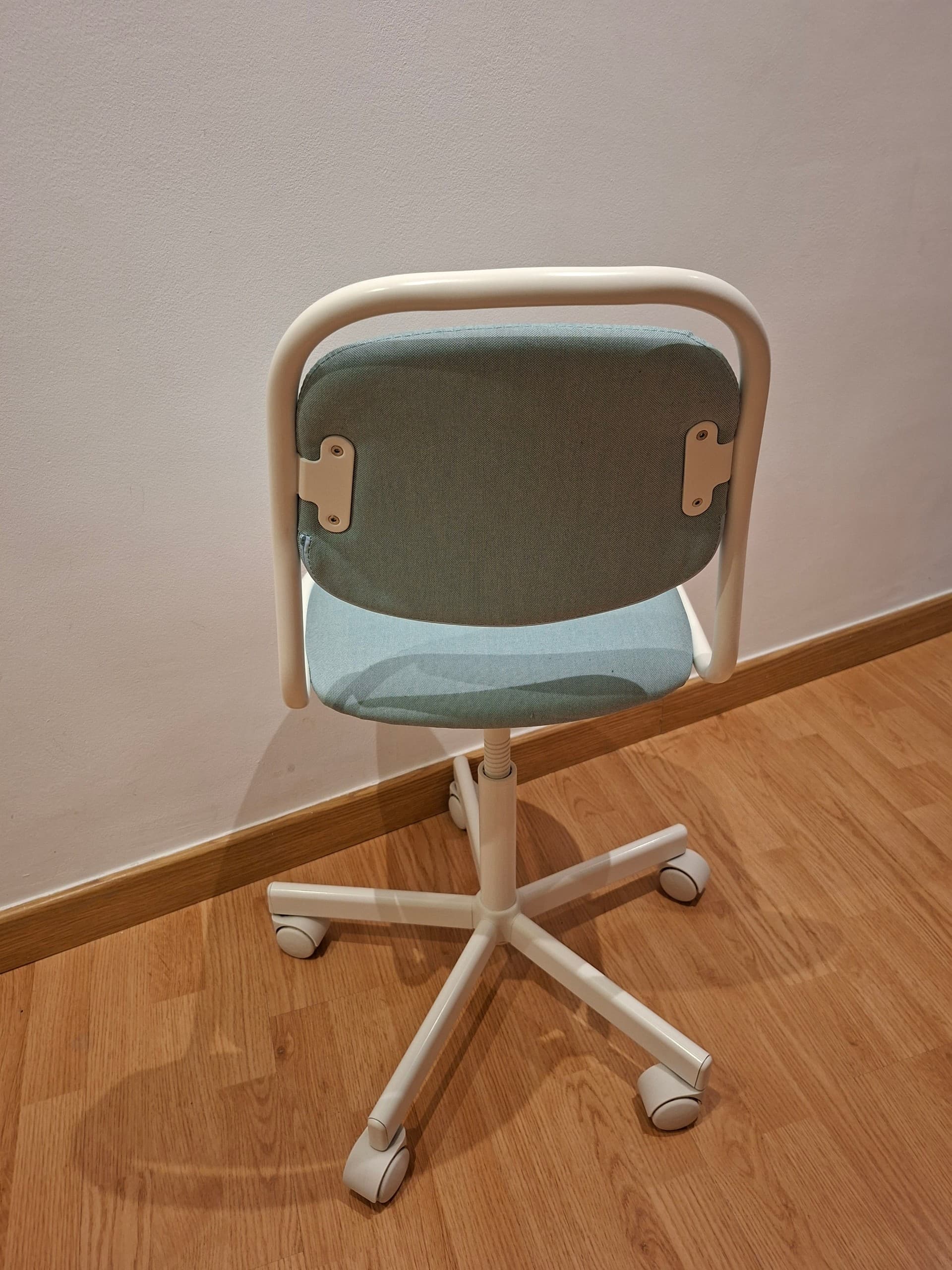 ÖRFJÄLL cadeira escritorio neno, branco/Vissle verde claro