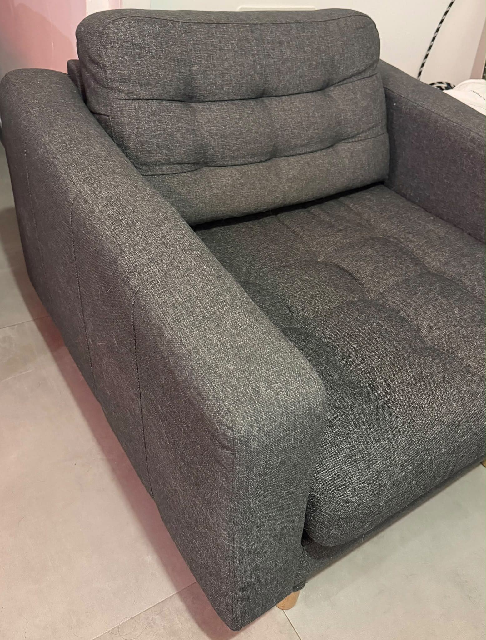 LANDSKRONA butaca, Gunnared gris fo/fusta