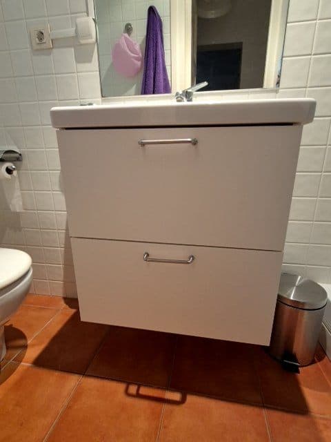 ENHET / TVÄLLEN moble de lavabo amb calaixos/lavabo, blanc, 64x43x65 cm