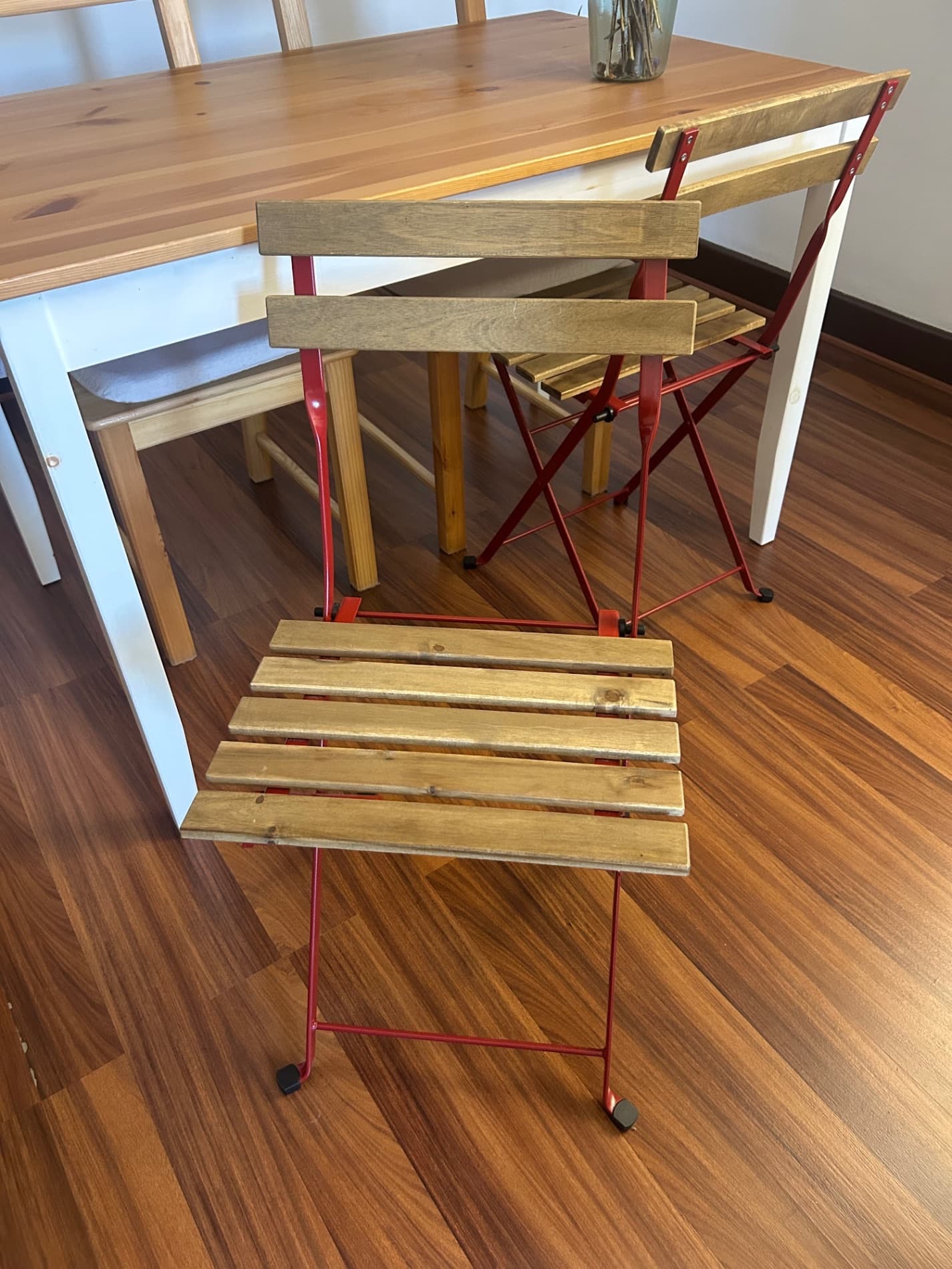 SILLA Silla jardín, plegable/verde oscuro tinte marrón claro