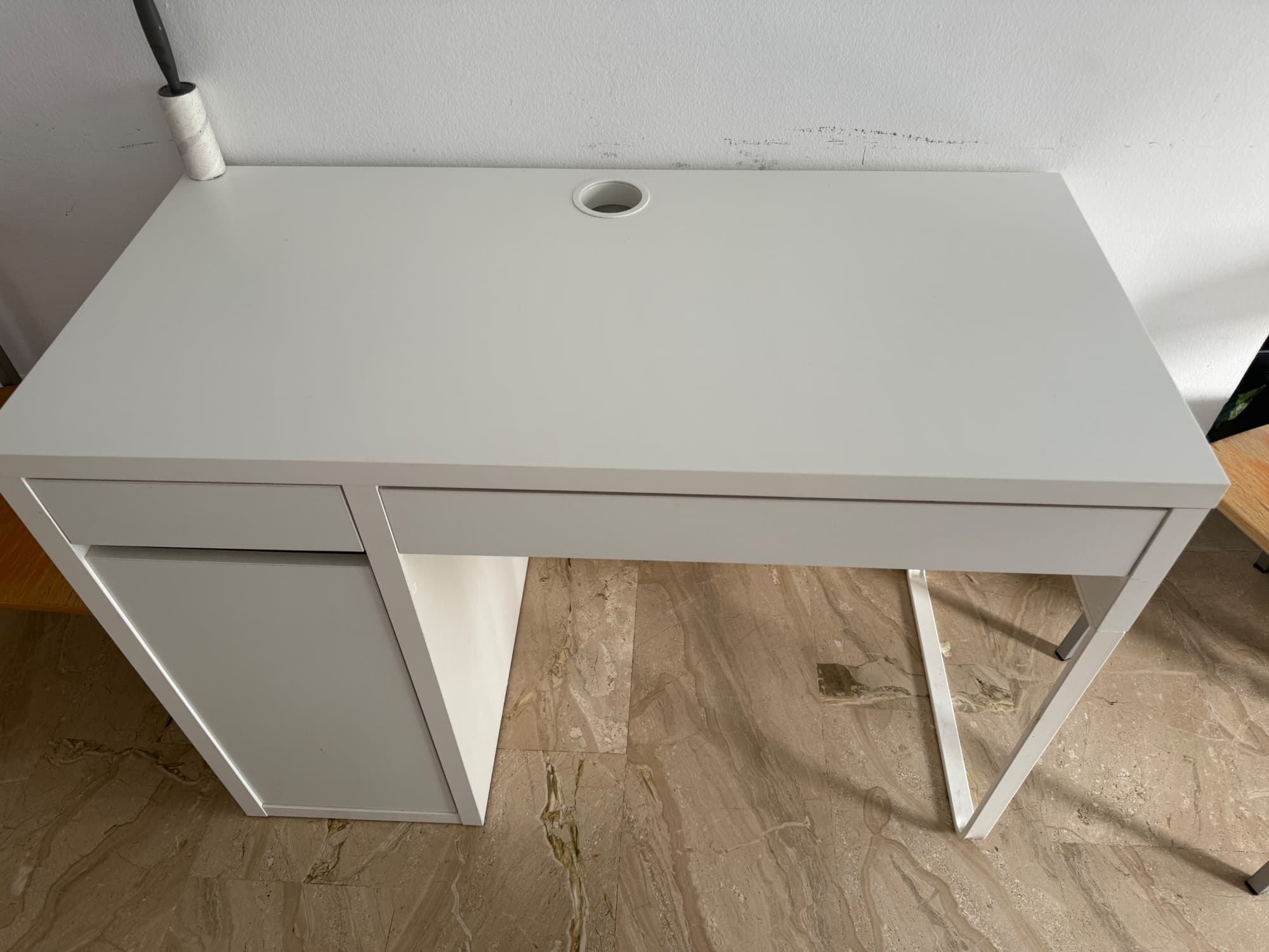 MICKE desk, white, 105x50 cm