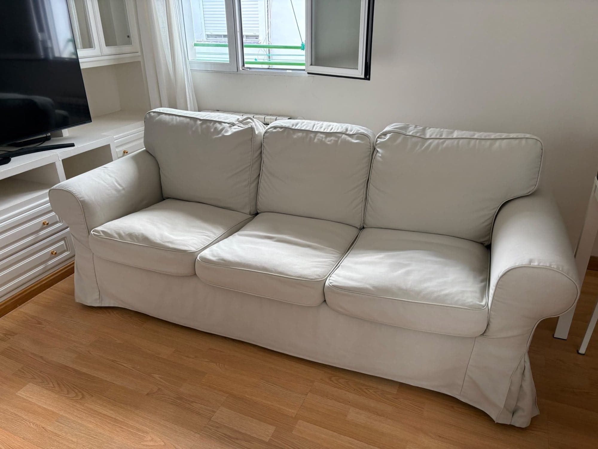 EKTORP 3-seat sofa, Naggen beige
